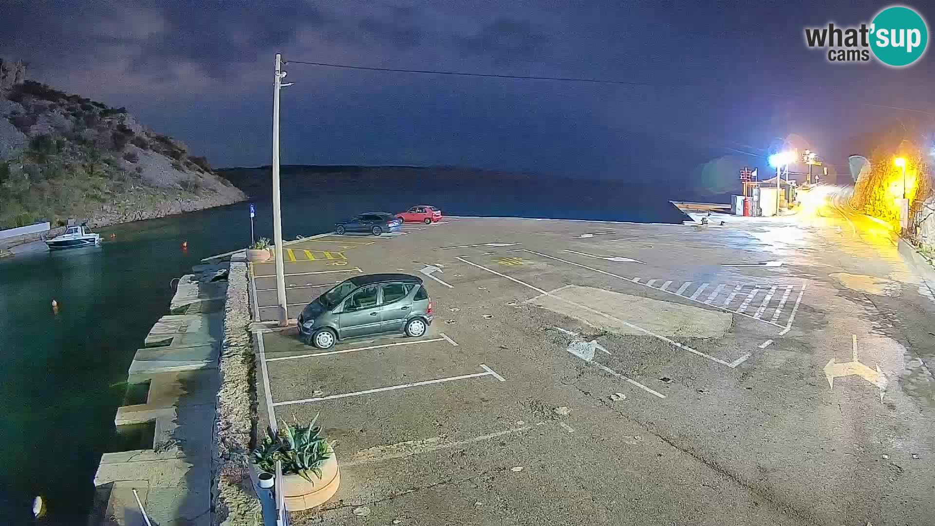 Webcam Prizna ferry port to Pag island