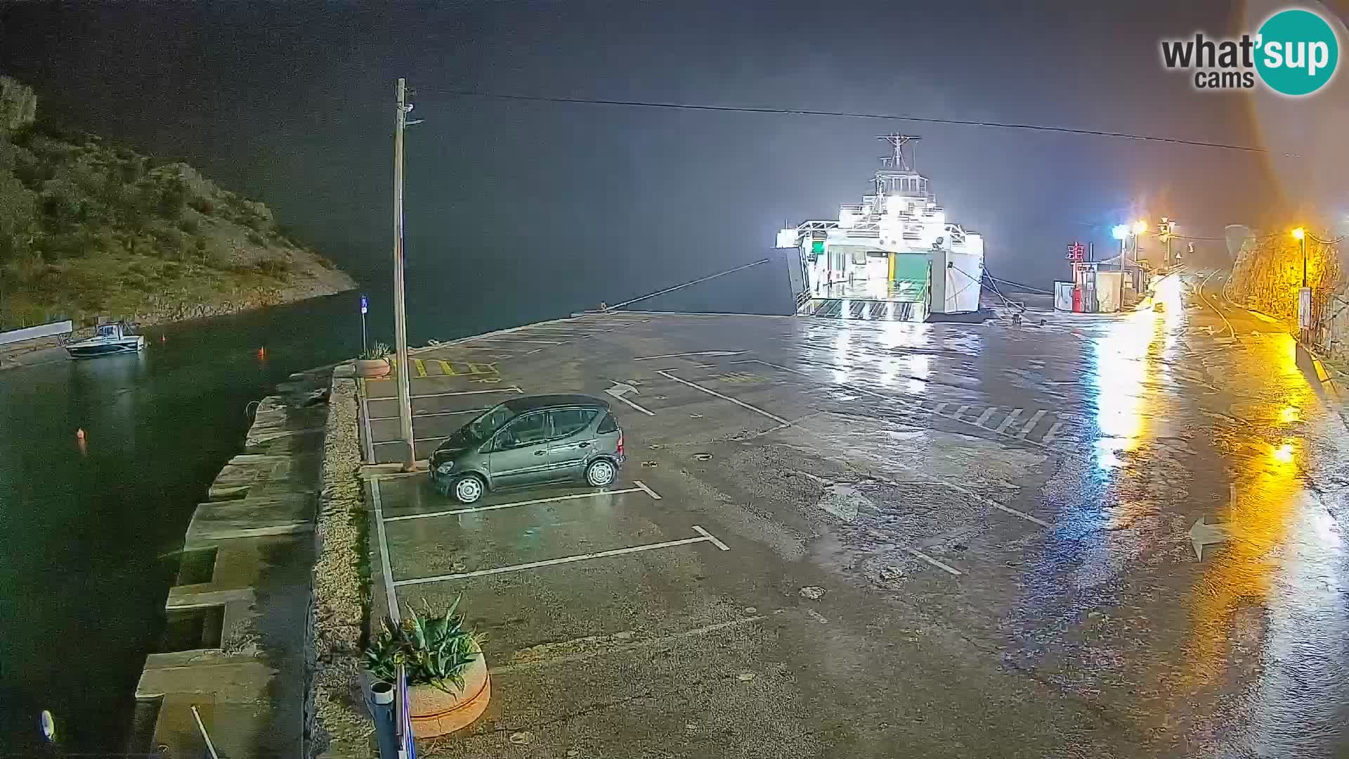 Webcam Fährhafen Prizna – zur Insel Pag