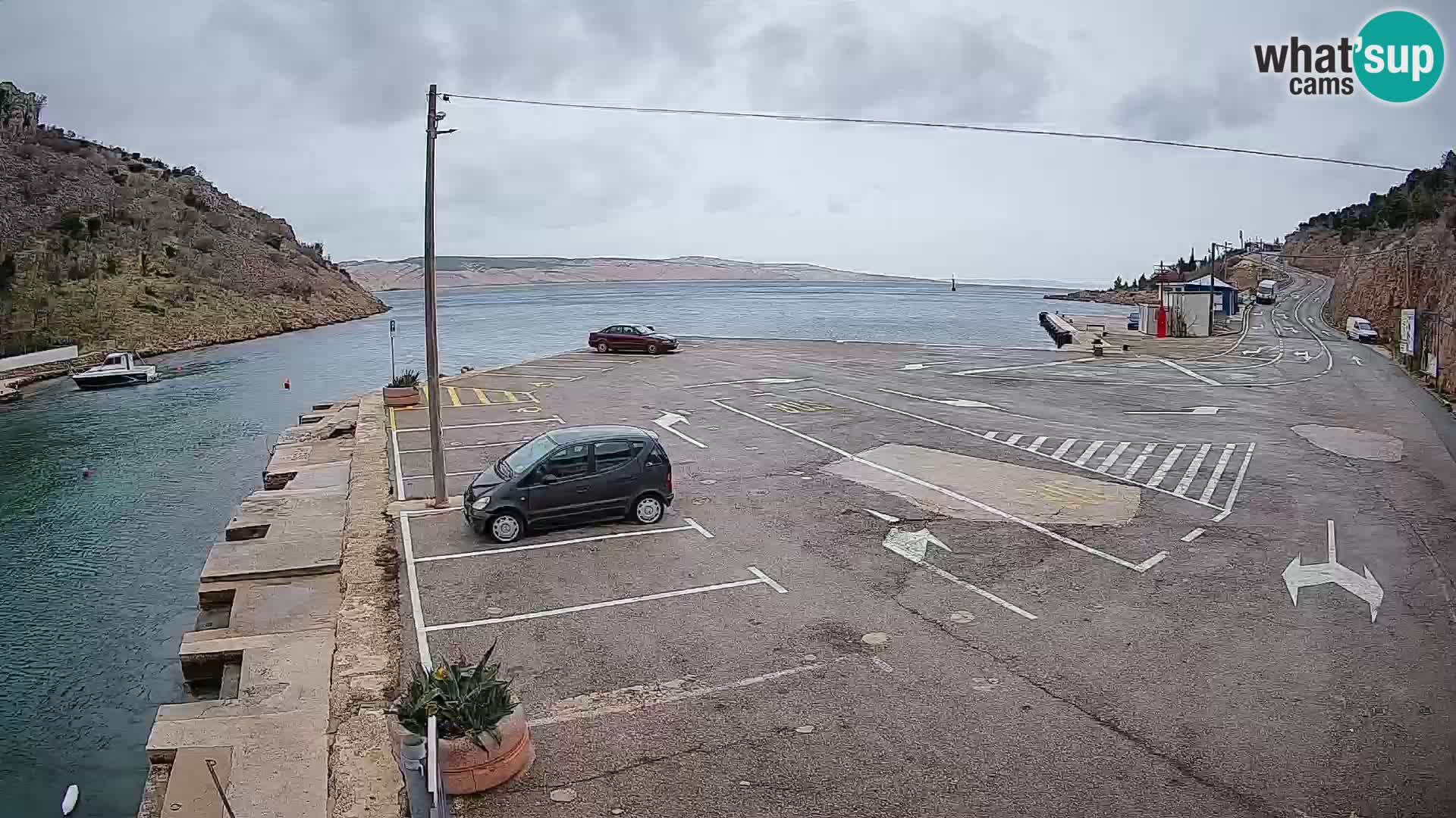 Webcam Fährhafen Prizna – zur Insel Pag