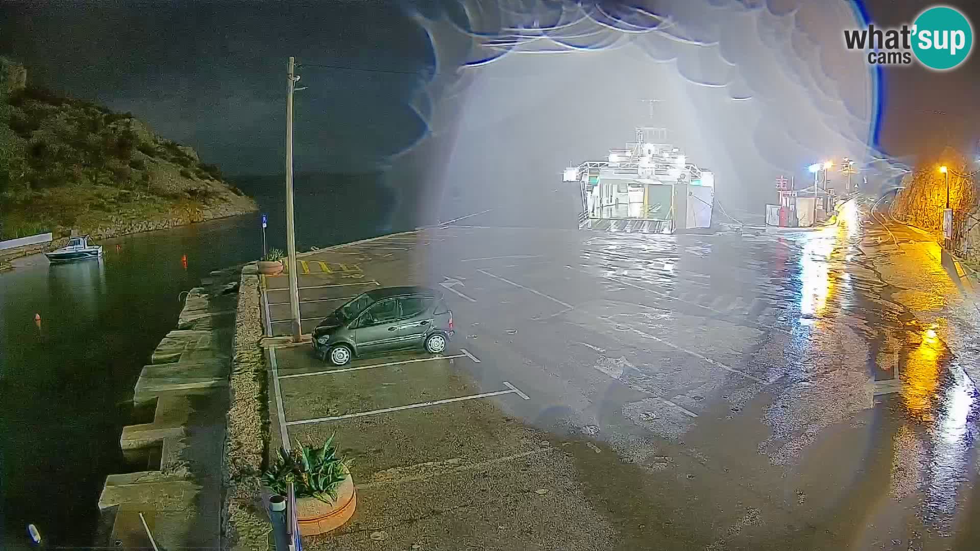 Webcam port de ferry de Prizna – vers l’île de Pag