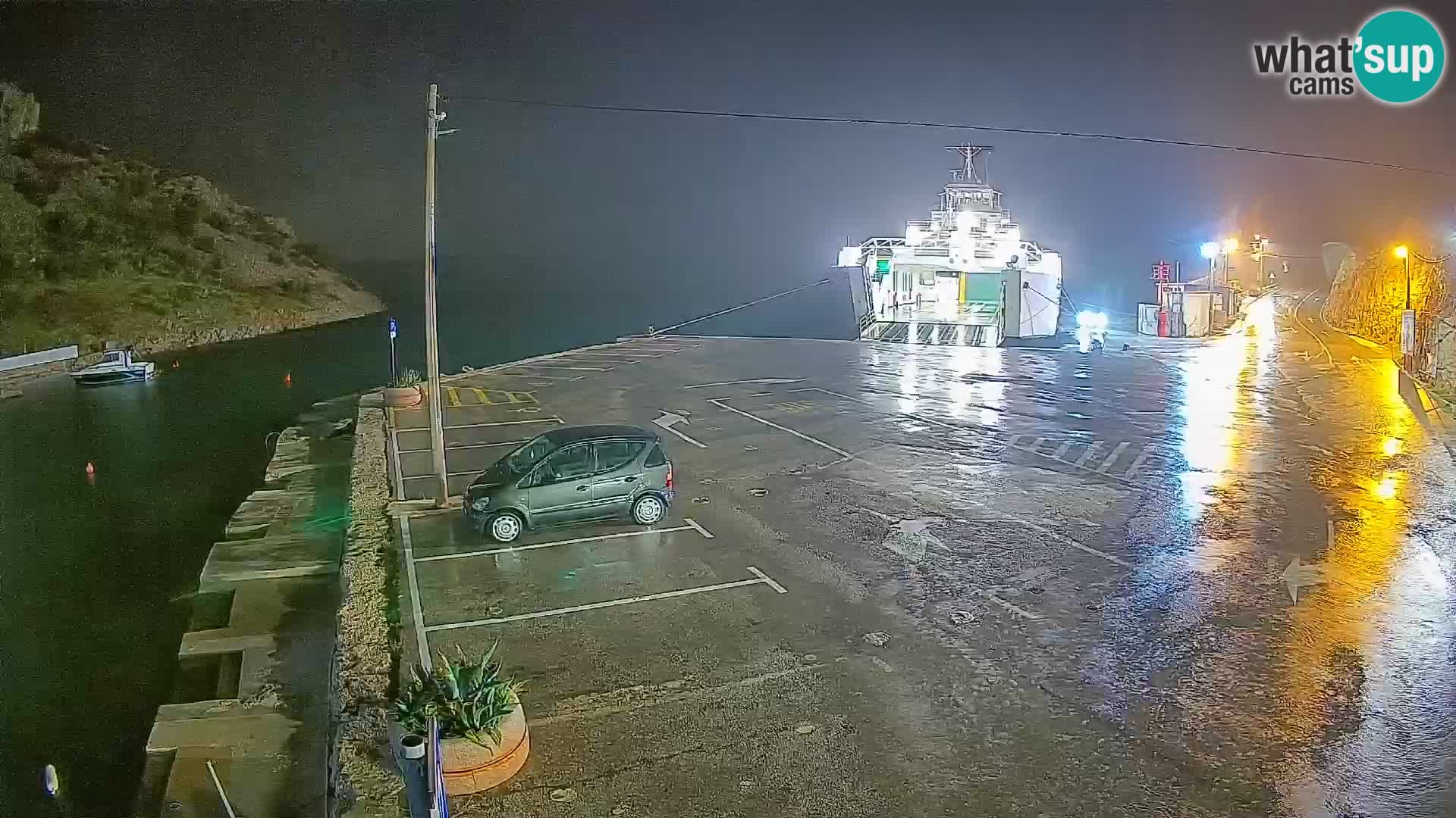 Webcam Fährhafen Prizna – zur Insel Pag