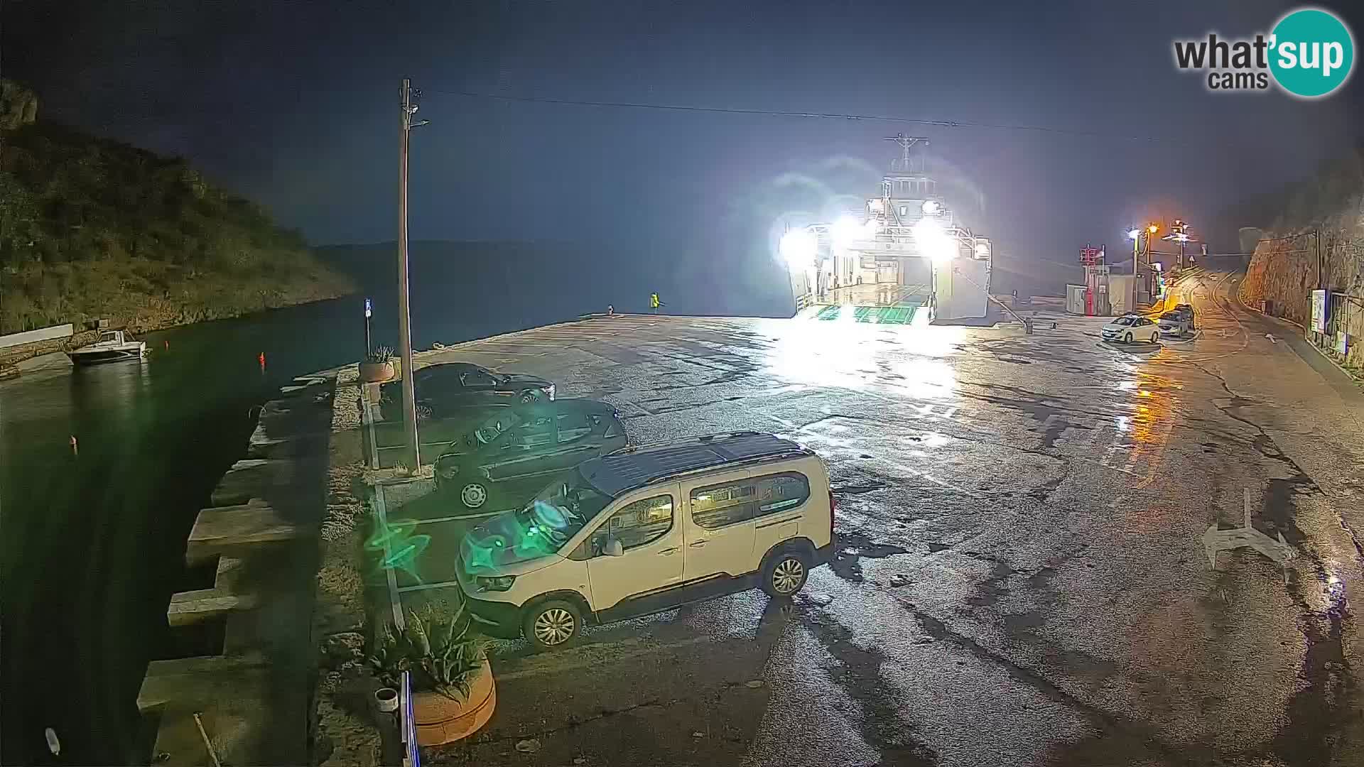 Webcam port de ferry de Prizna – vers l’île de Pag