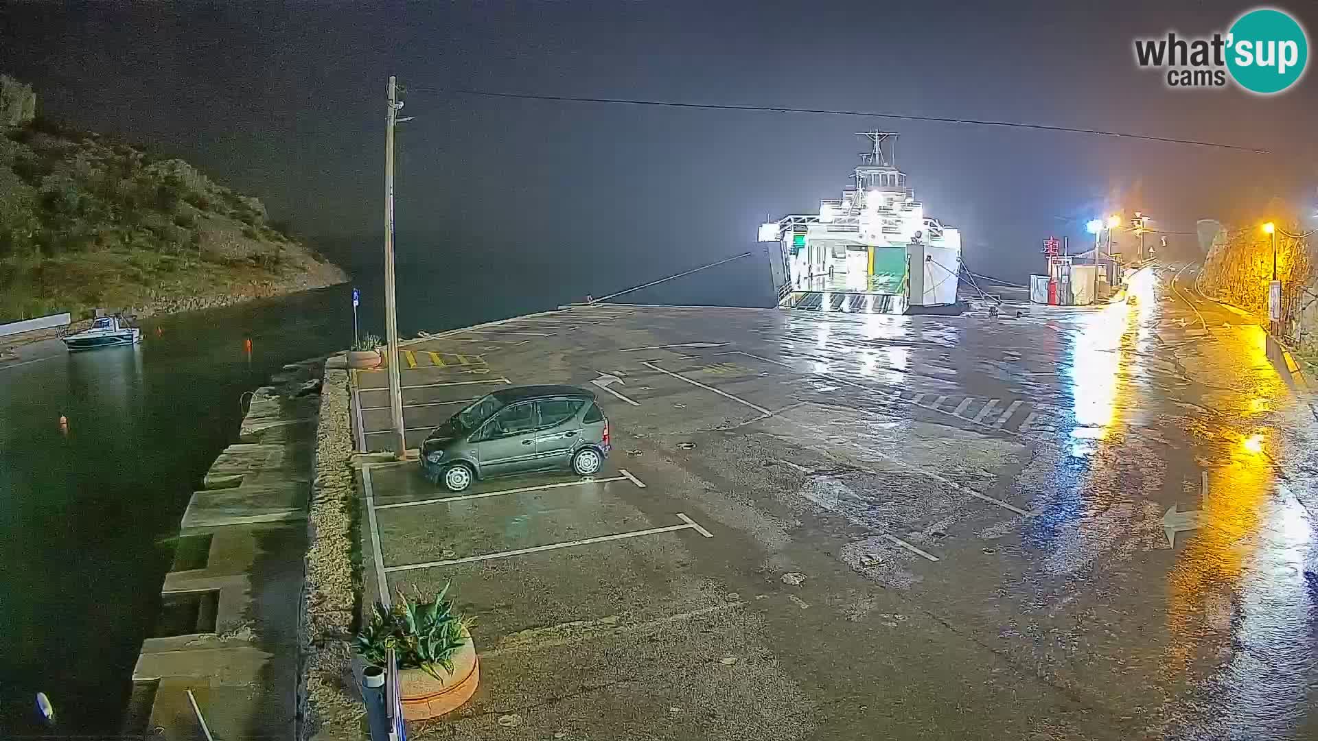 Webcam Fährhafen Prizna – zur Insel Pag