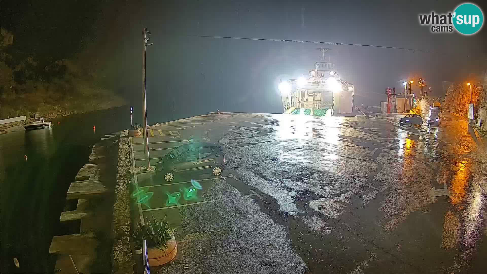 Webcam port de ferry de Prizna – vers l’île de Pag