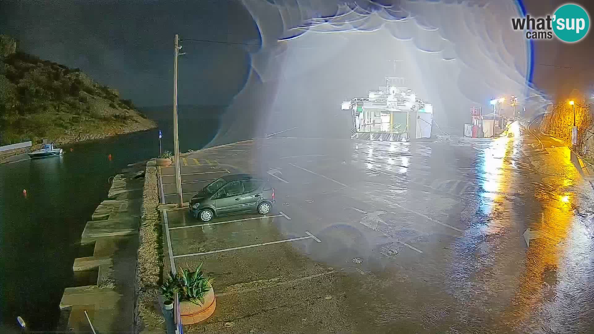 Webcam Fährhafen Prizna – zur Insel Pag