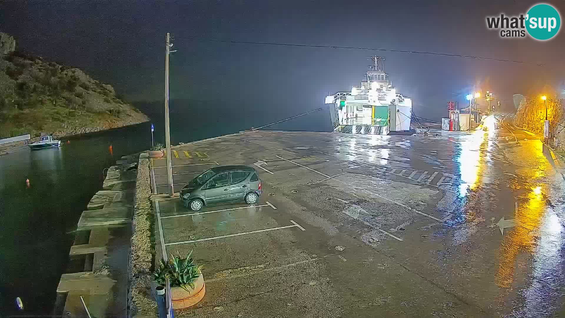 Webcam Prizna ferry port to Pag island