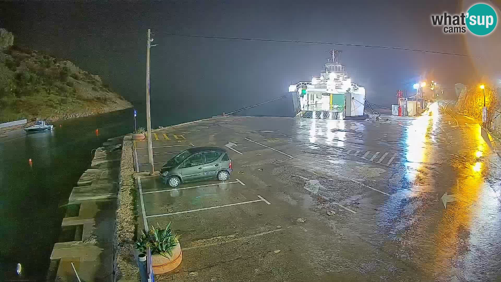Webcam Fährhafen Prizna – zur Insel Pag
