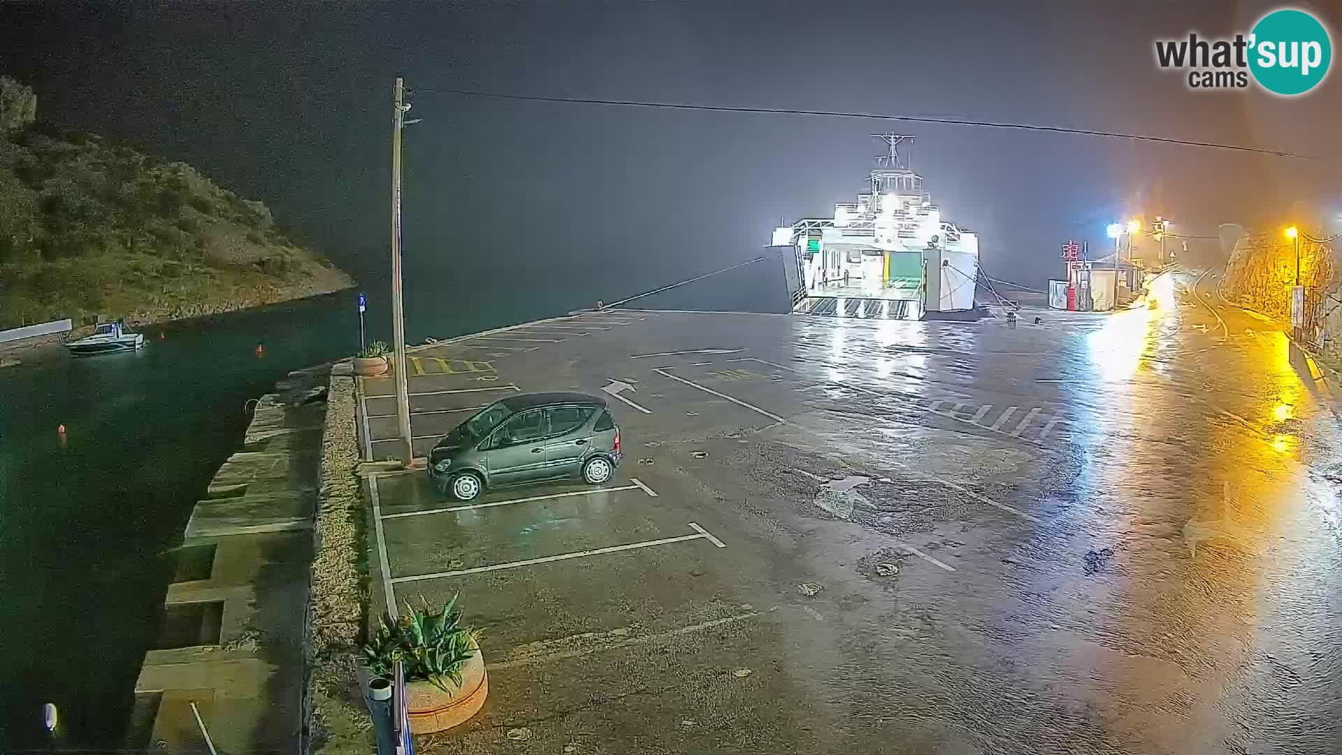 Webcam Fährhafen Prizna – zur Insel Pag