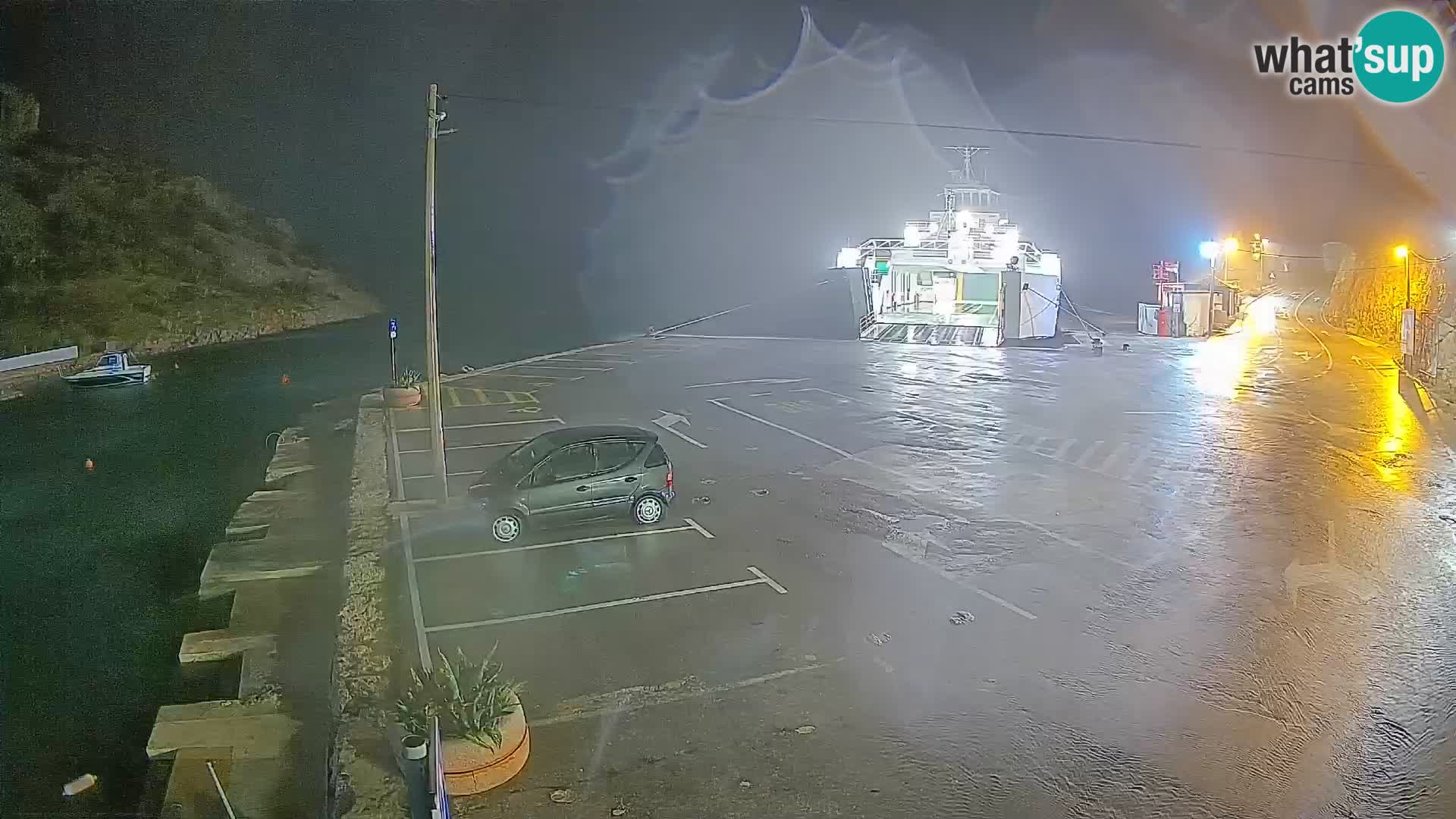 Webcam port de ferry de Prizna – vers l’île de Pag