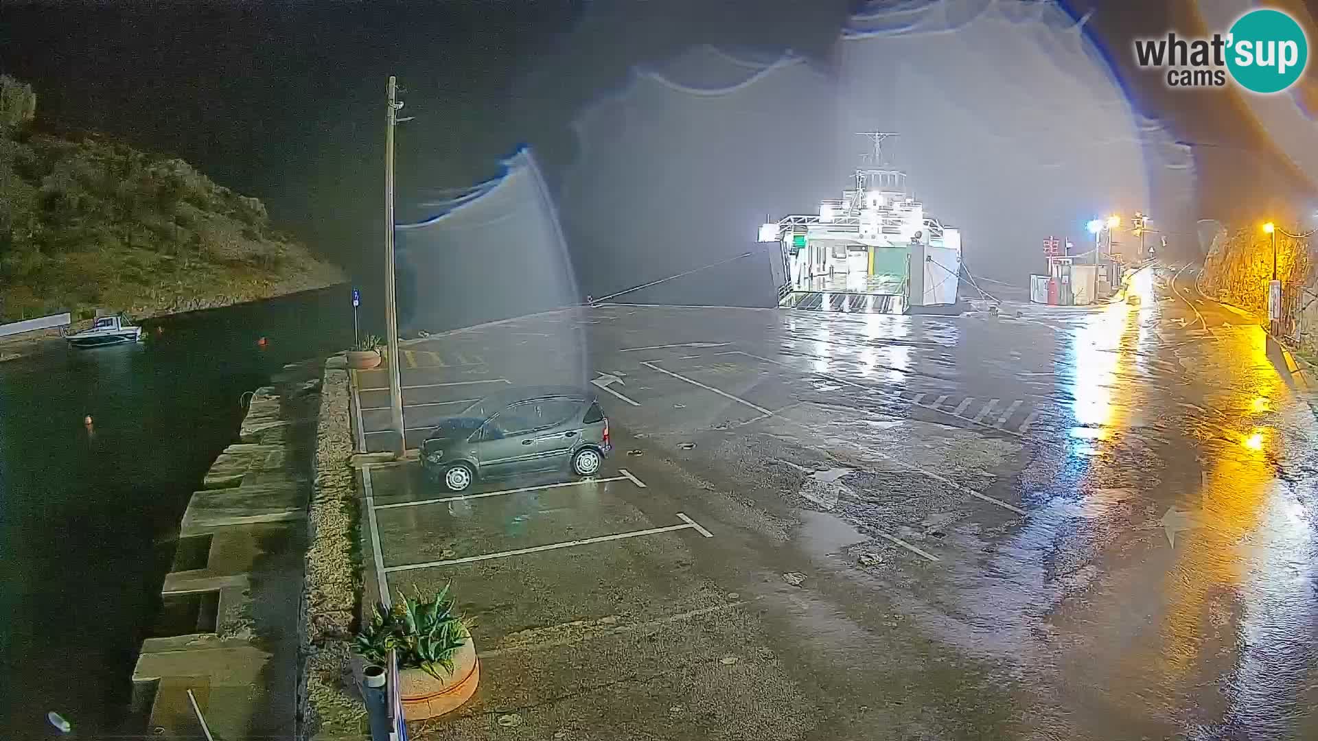 Webcam port de ferry de Prizna – vers l’île de Pag