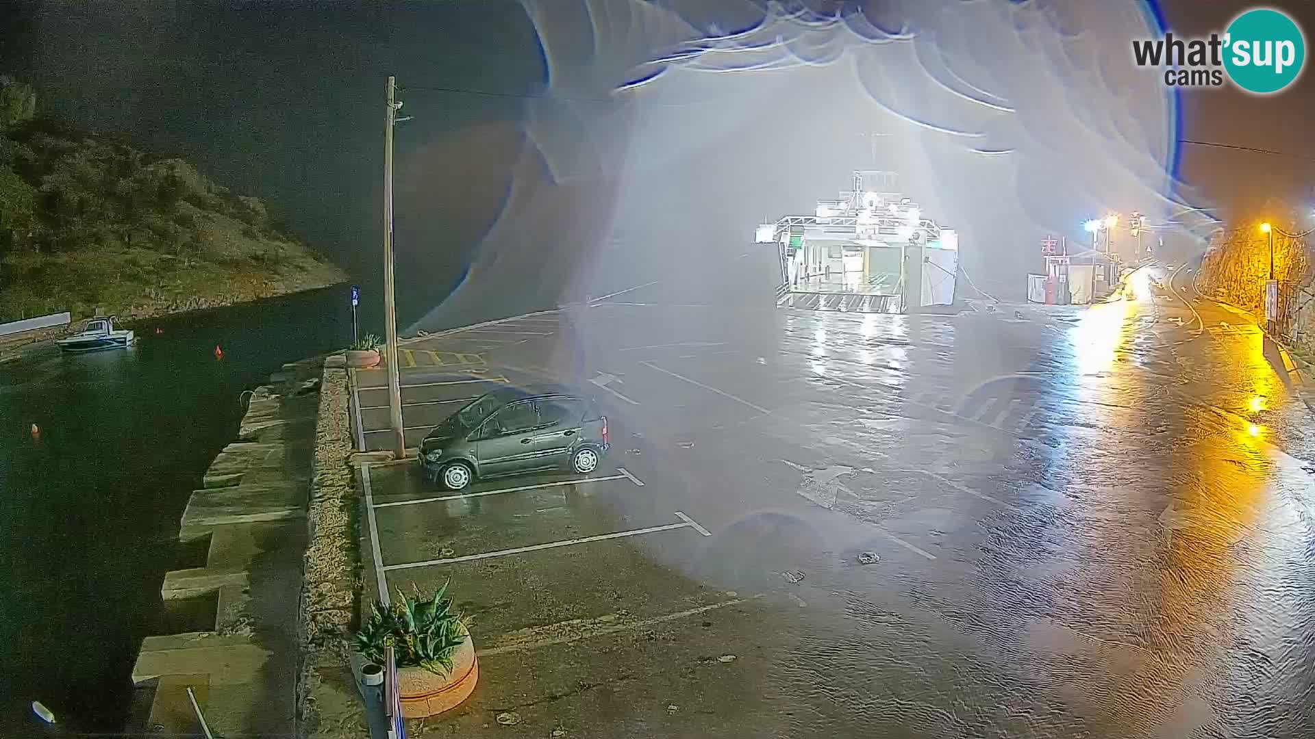 Webcam port de ferry de Prizna – vers l’île de Pag