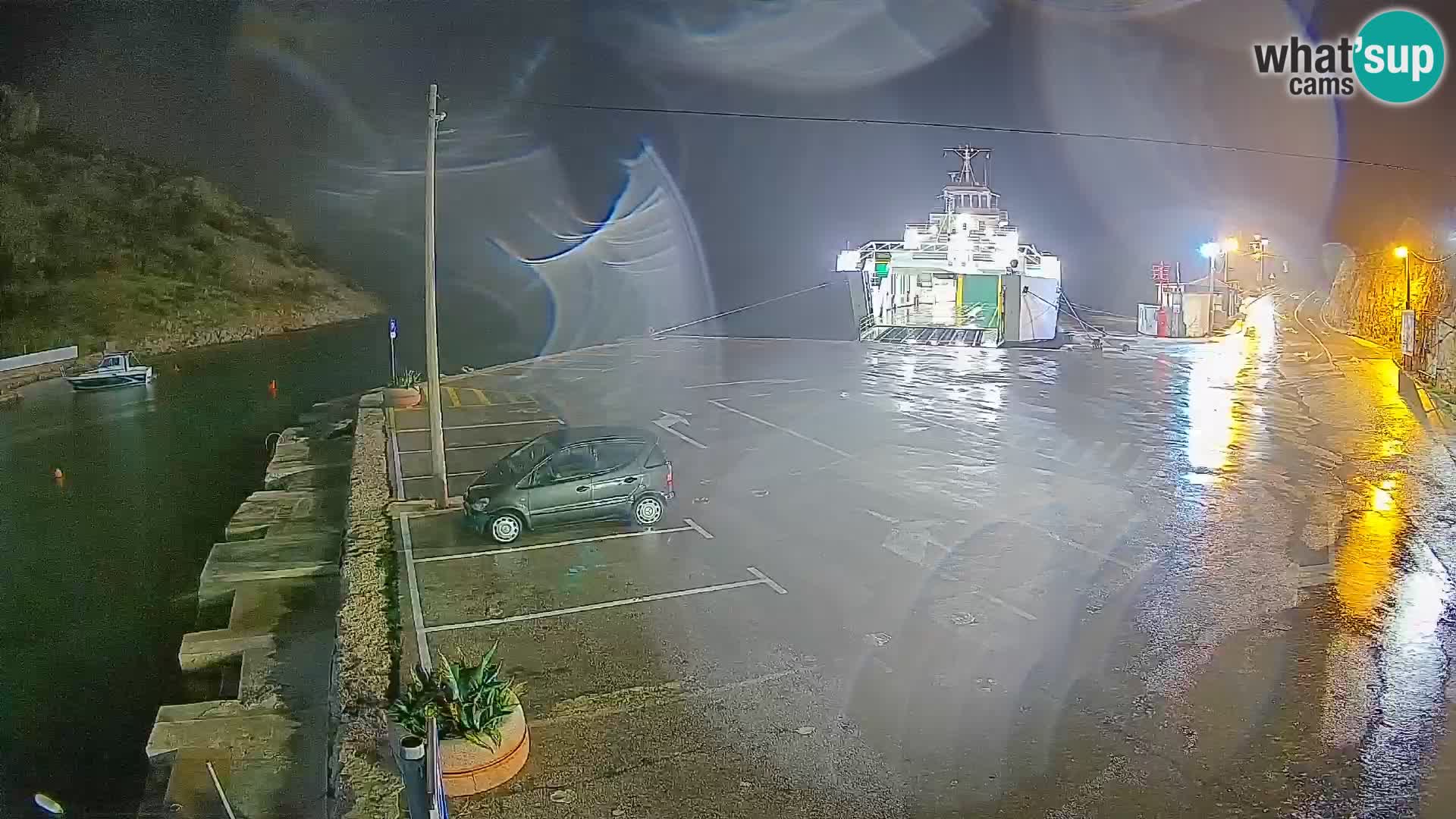 Webcam port de ferry de Prizna – vers l’île de Pag