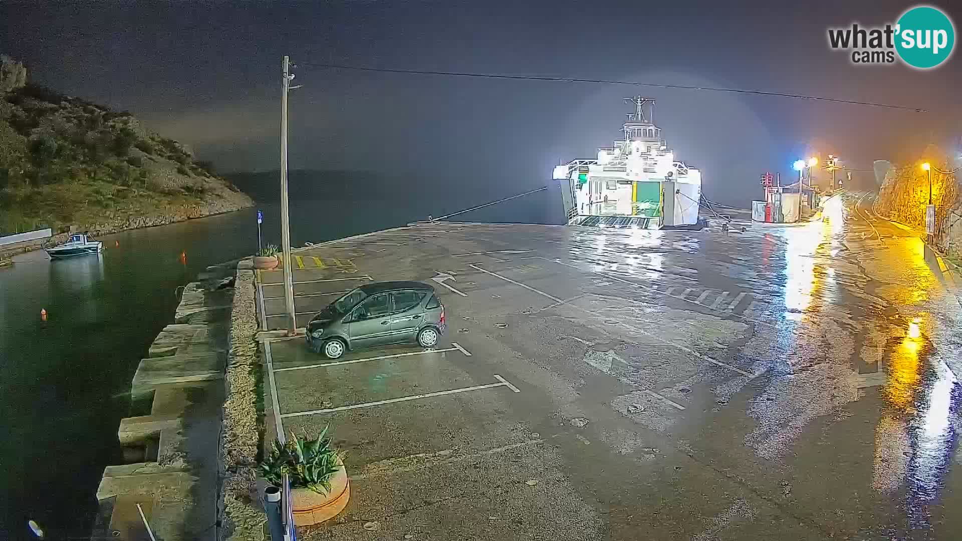 Webcam Fährhafen Prizna – zur Insel Pag