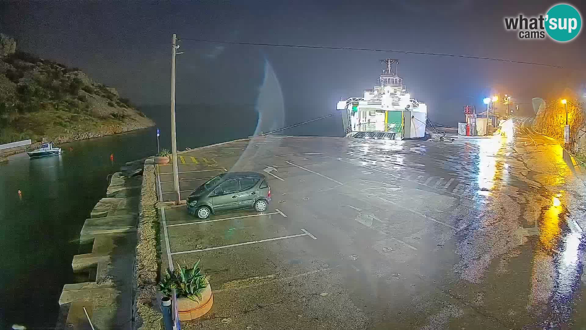 Webcam Fährhafen Prizna – zur Insel Pag