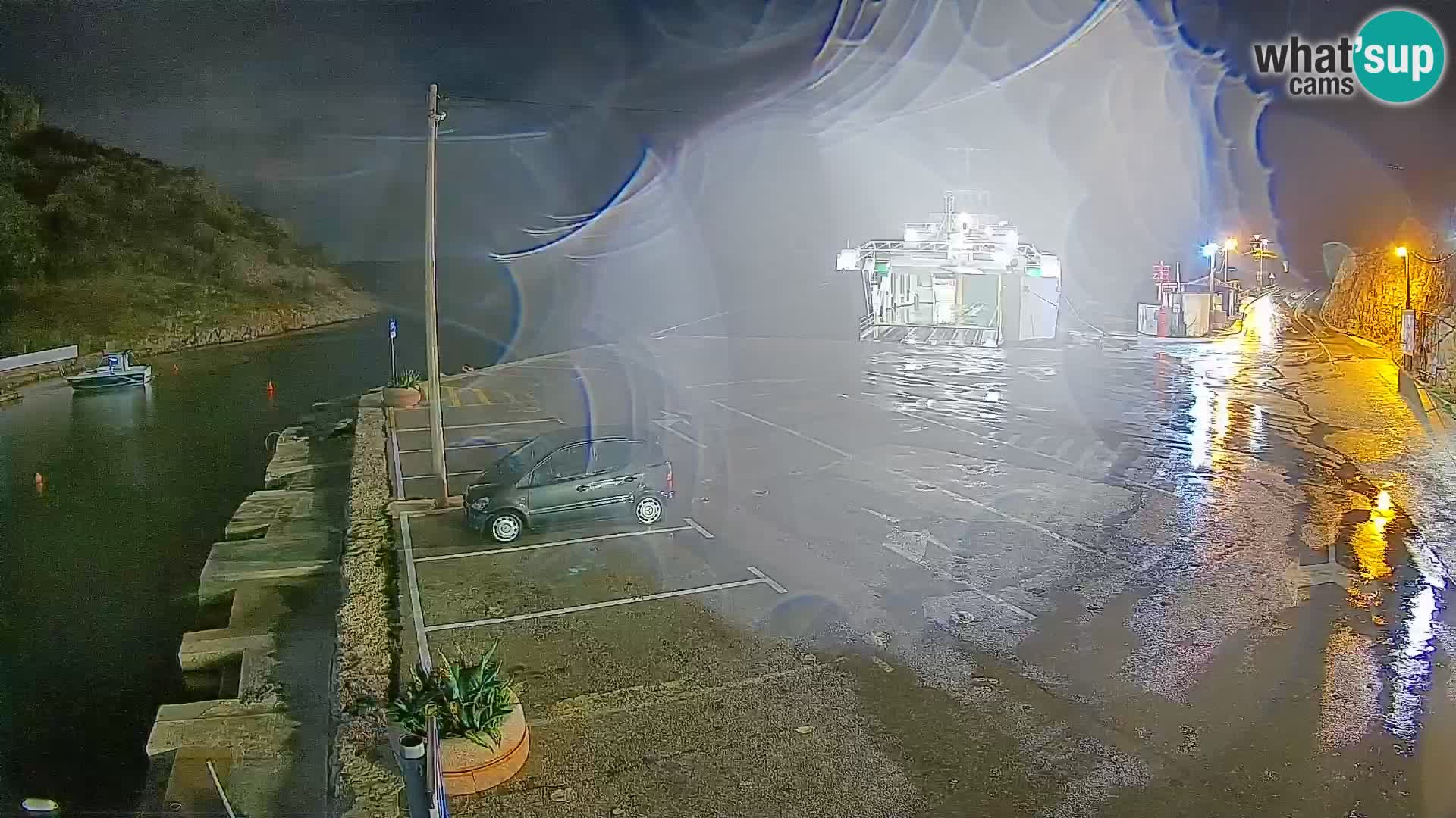 Webcam Prizna ferry port to Pag island