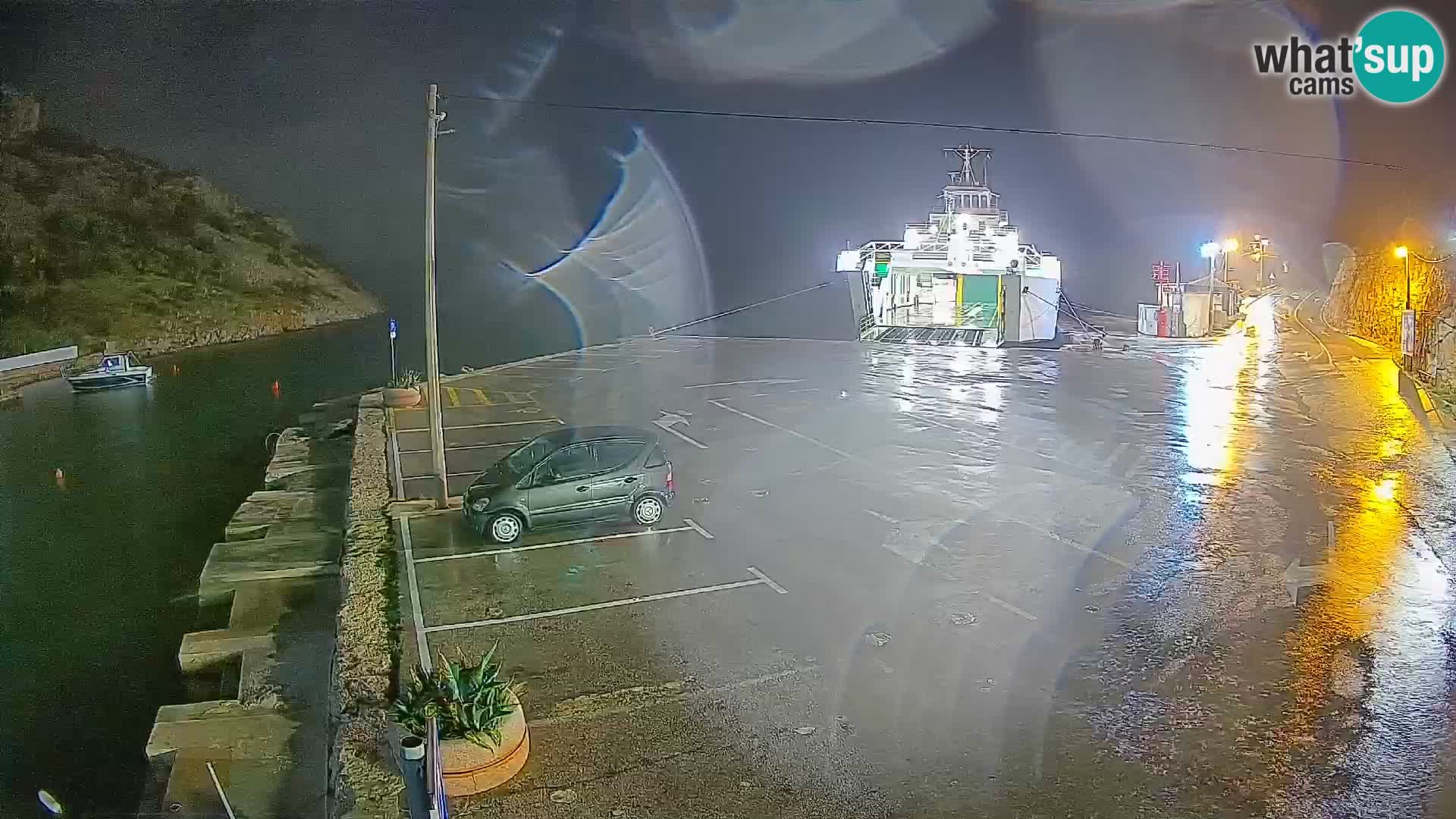 Webcam port de ferry de Prizna – vers l’île de Pag