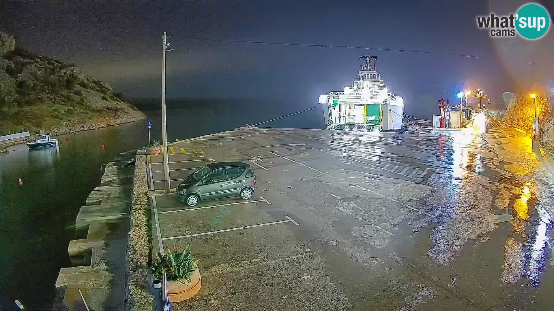 Webcam port de ferry de Prizna – vers l’île de Pag