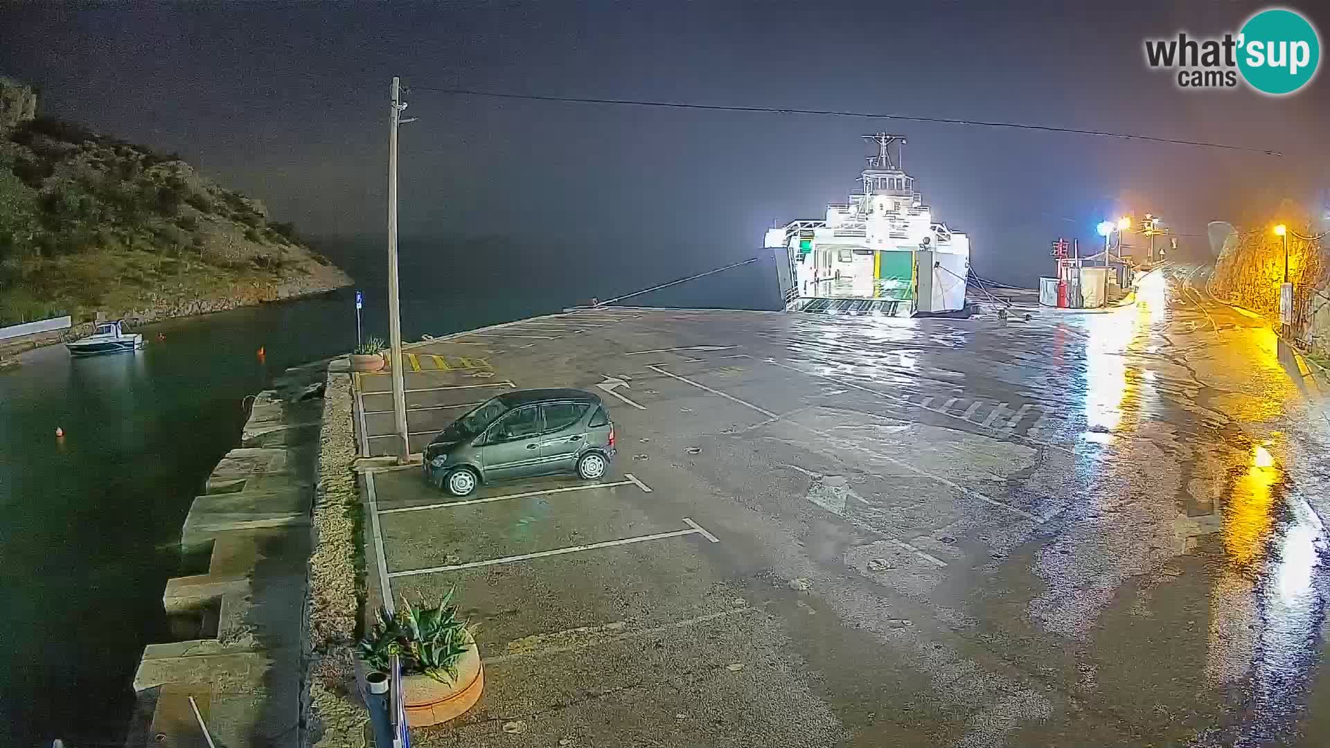 Webcam port de ferry de Prizna – vers l’île de Pag