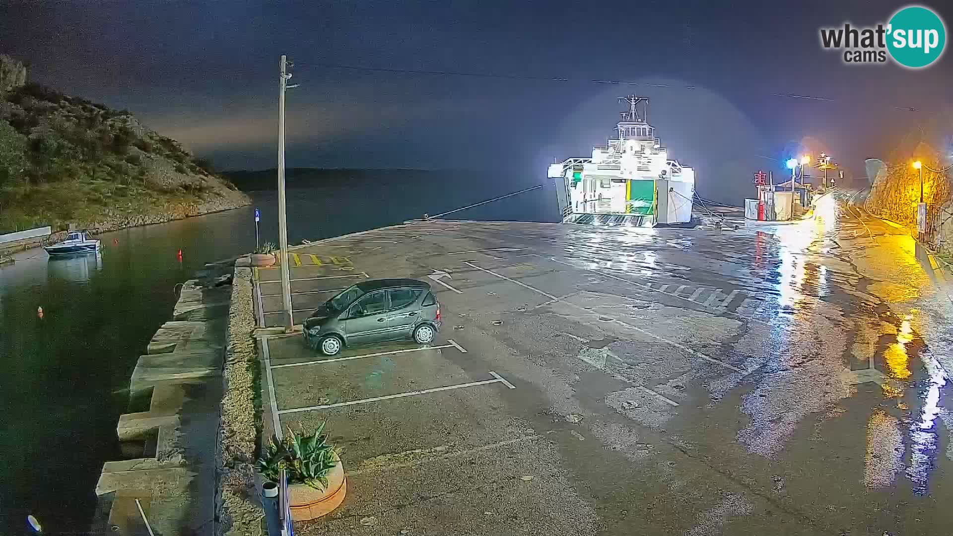 Webcam port de ferry de Prizna – vers l’île de Pag