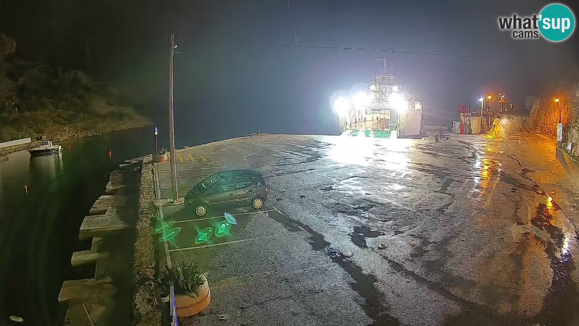 Webcam port de ferry de Prizna – vers l’île de Pag