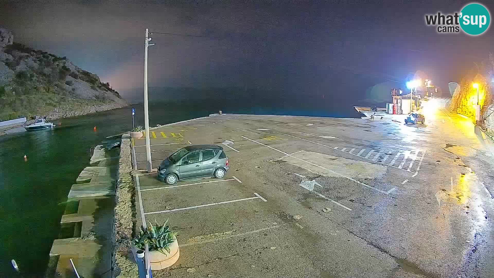Webcam port de ferry de Prizna – vers l’île de Pag