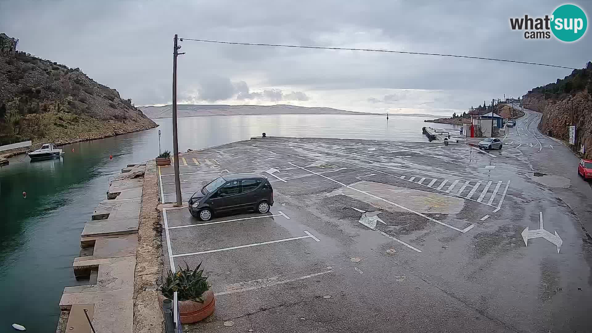 Webcam Fährhafen Prizna – zur Insel Pag