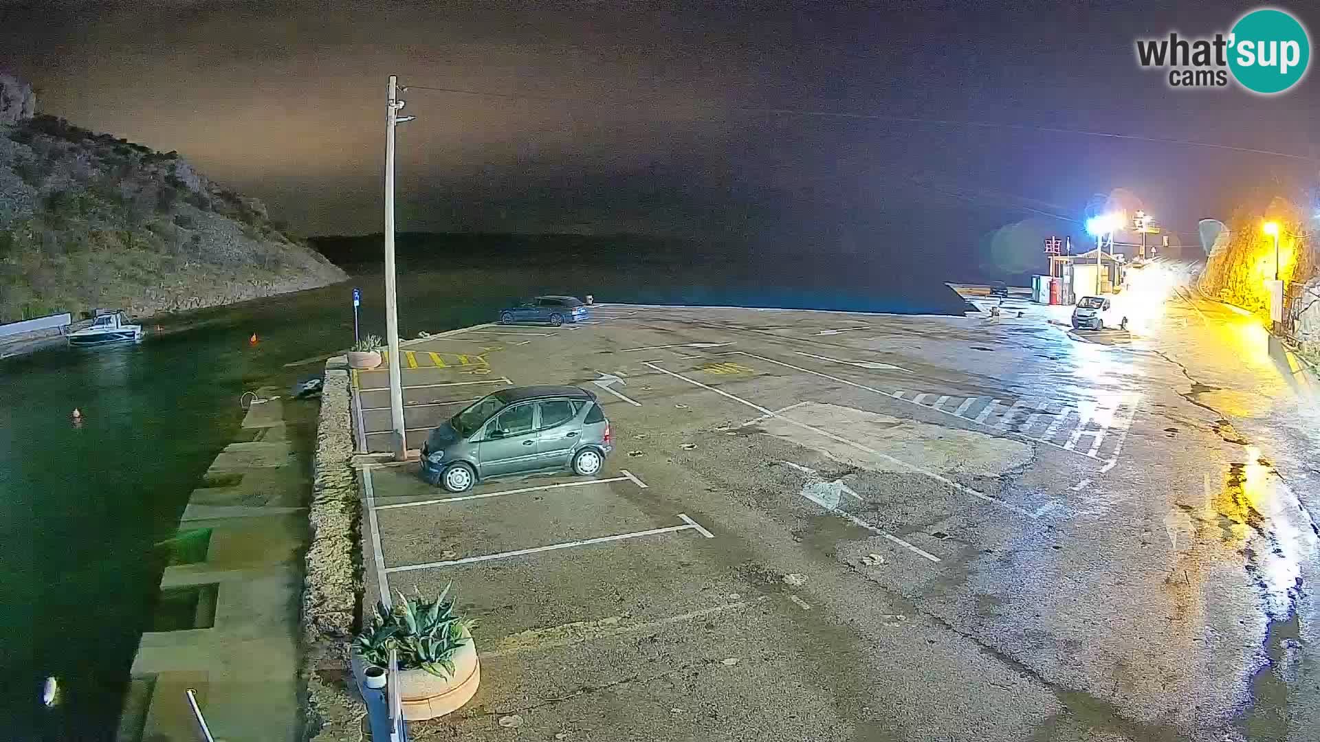 Webcam Prizna ferry port to Pag island