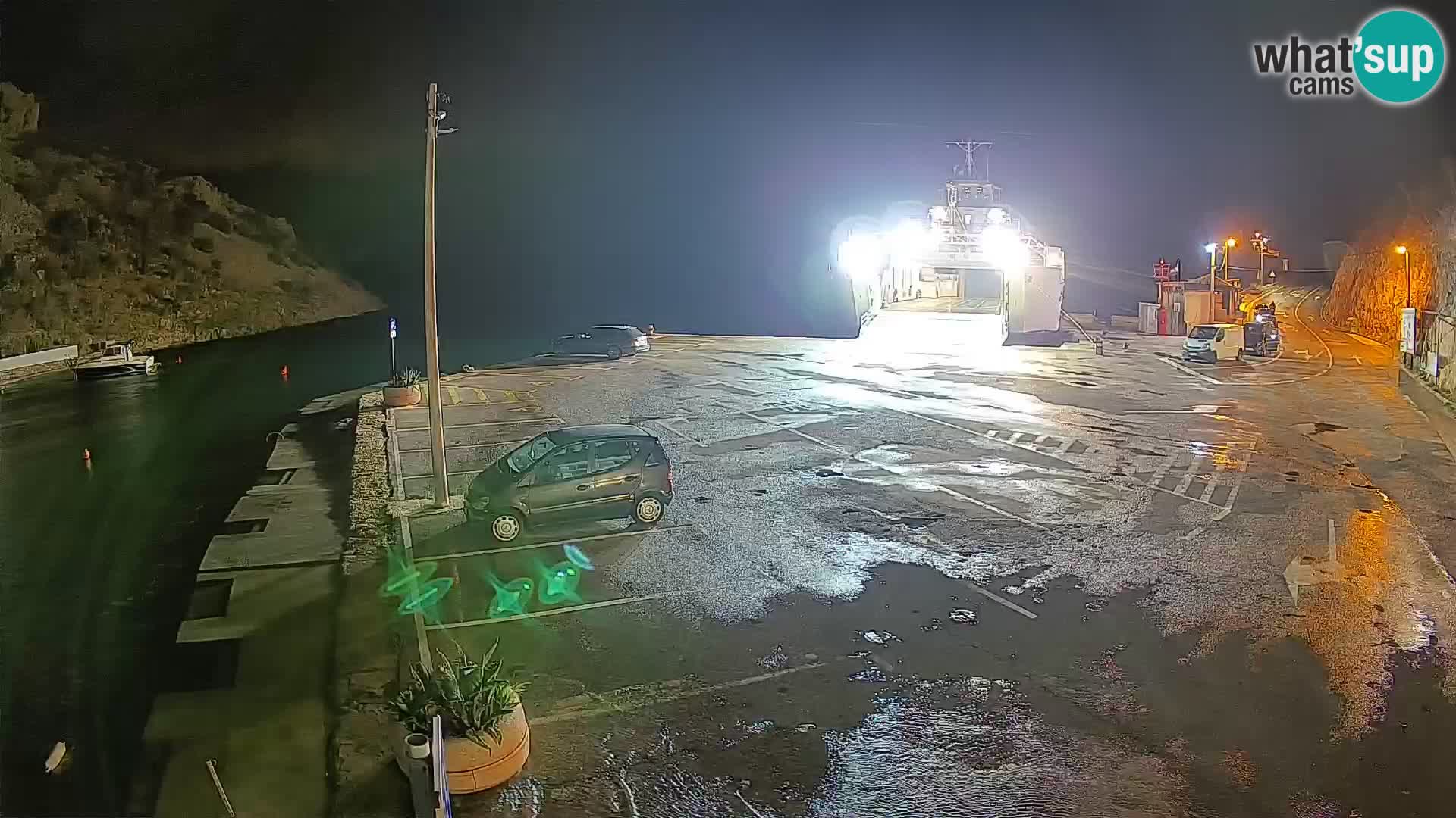 Webcam Prizna ferry port to Pag island