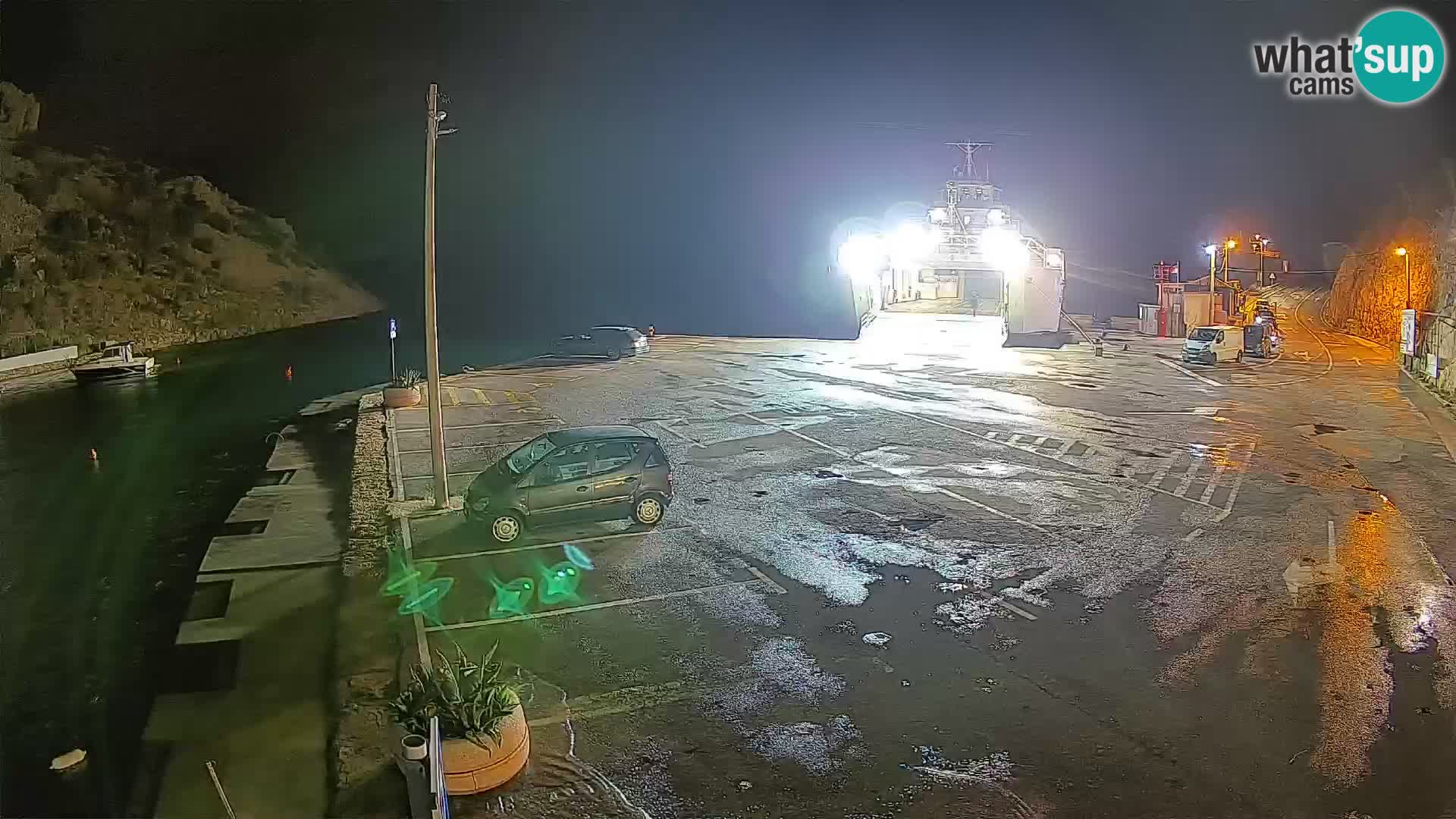 Webcam Fährhafen Prizna – zur Insel Pag