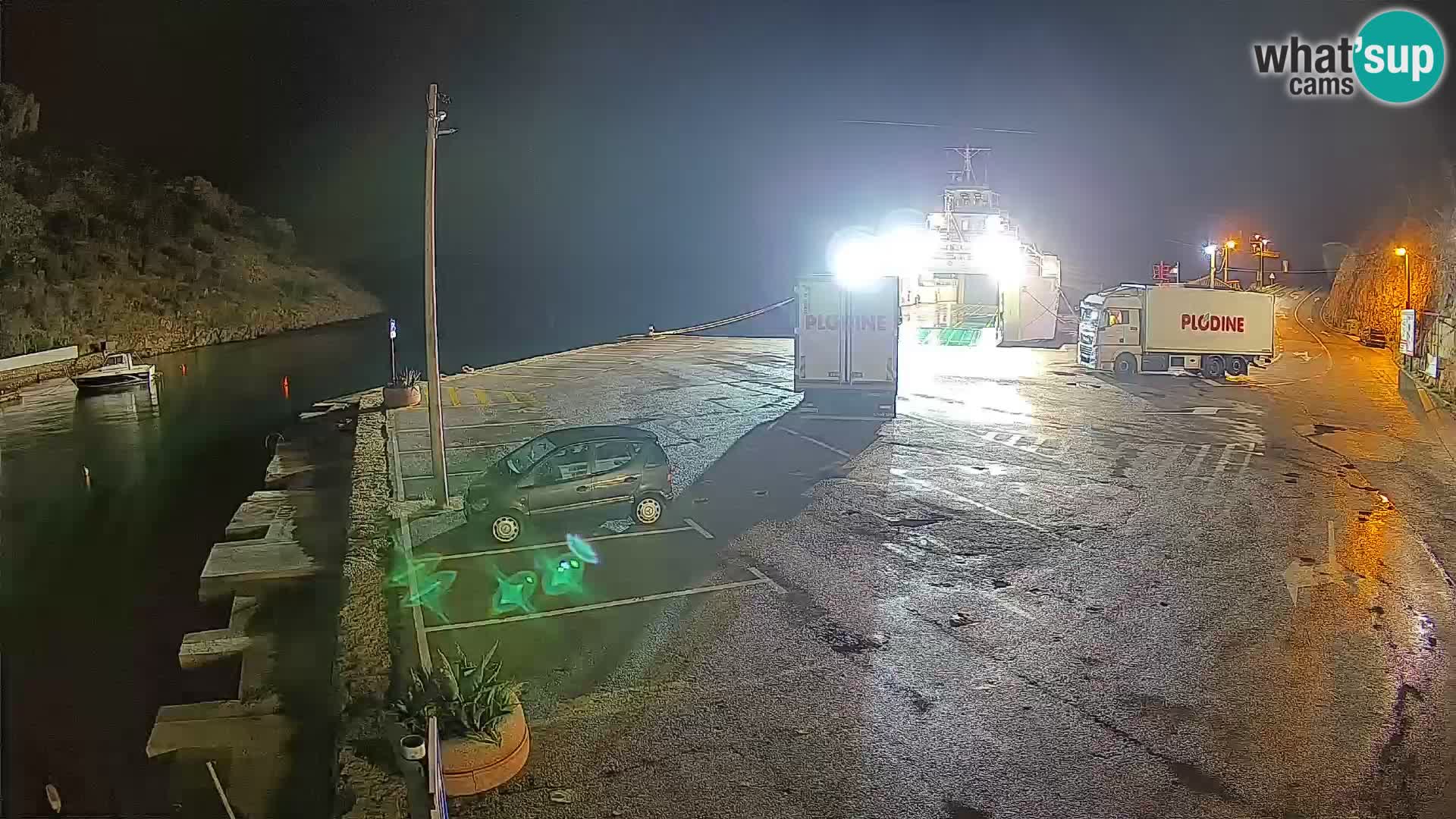 Webcam port de ferry de Prizna – vers l’île de Pag