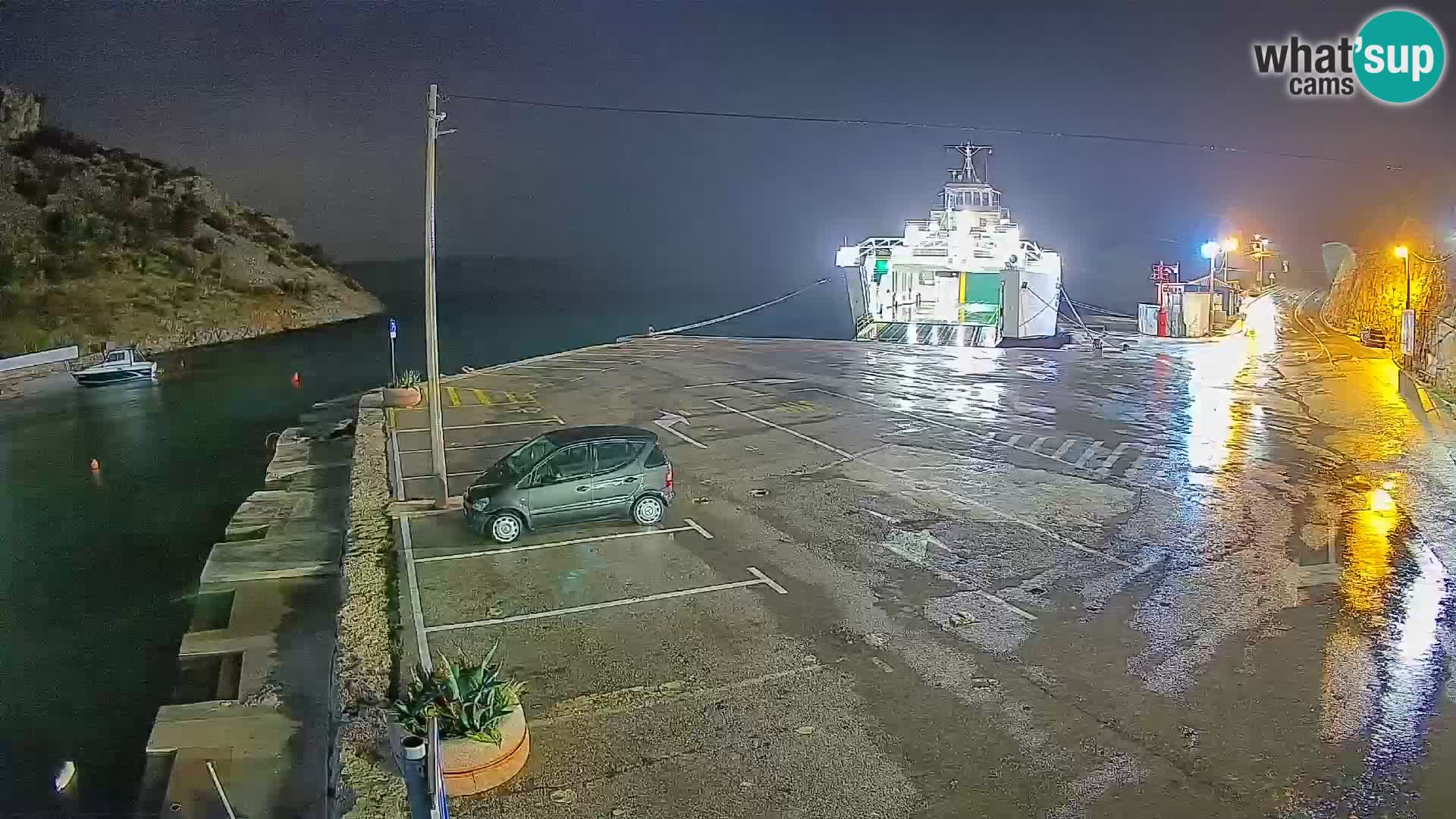 Webcam Fährhafen Prizna – zur Insel Pag