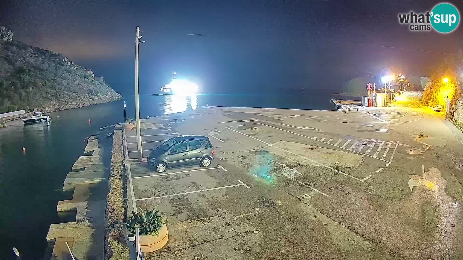 Webcam port de ferry de Prizna – vers l’île de Pag