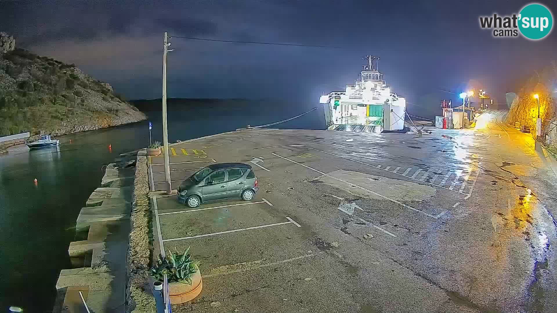 Webcam Fährhafen Prizna – zur Insel Pag