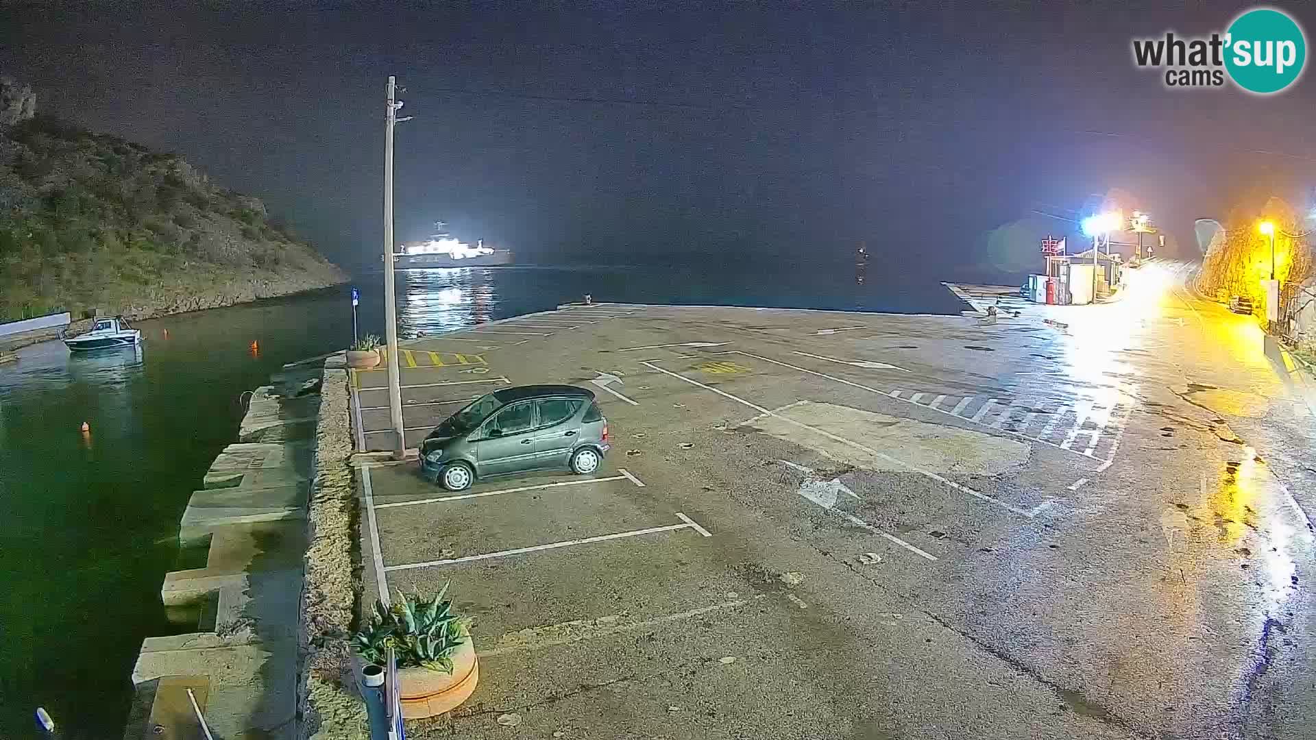 Webcam port de ferry de Prizna – vers l’île de Pag