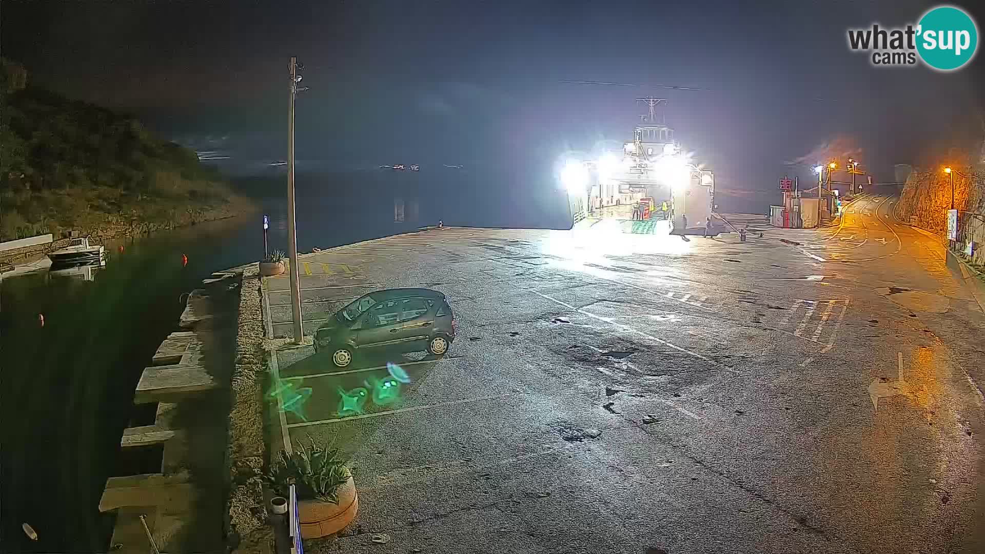 Webcam port de ferry de Prizna – vers l’île de Pag