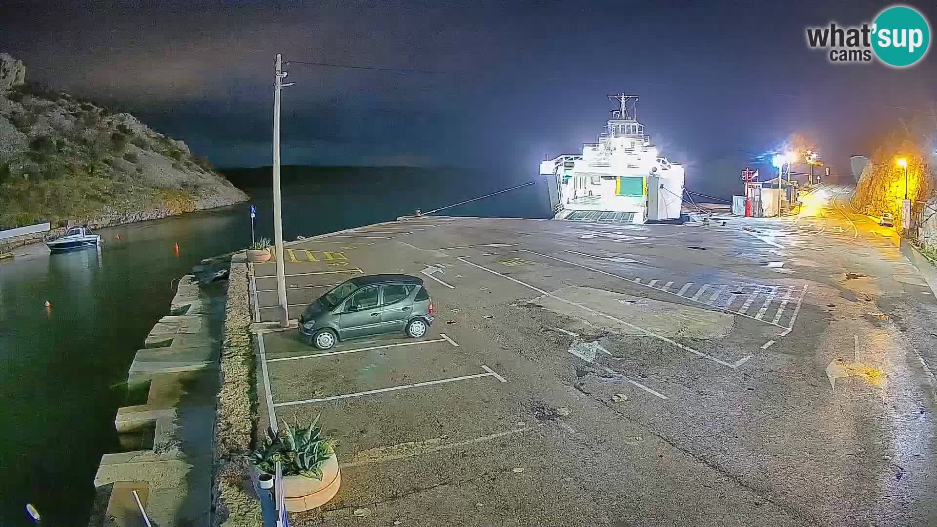 Webcam port de ferry de Prizna – vers l’île de Pag