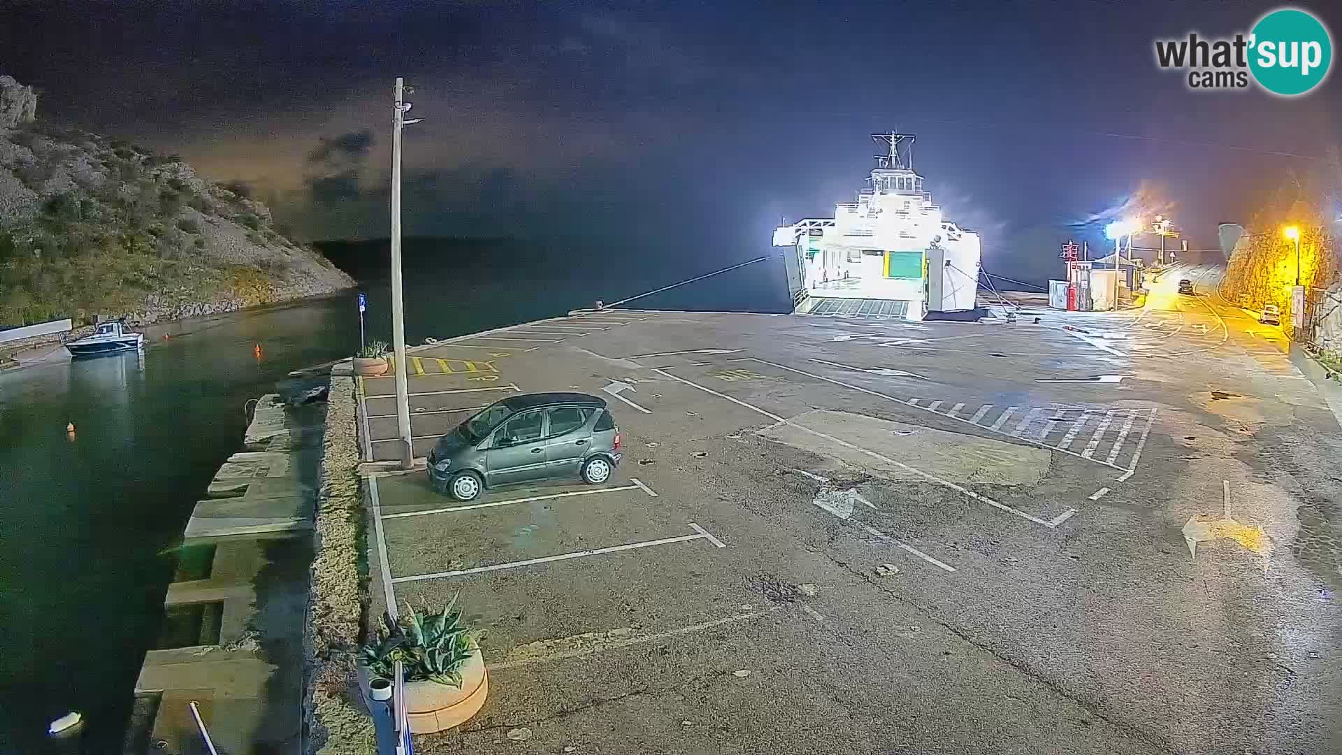 Webcam Prizna ferry port to Pag island