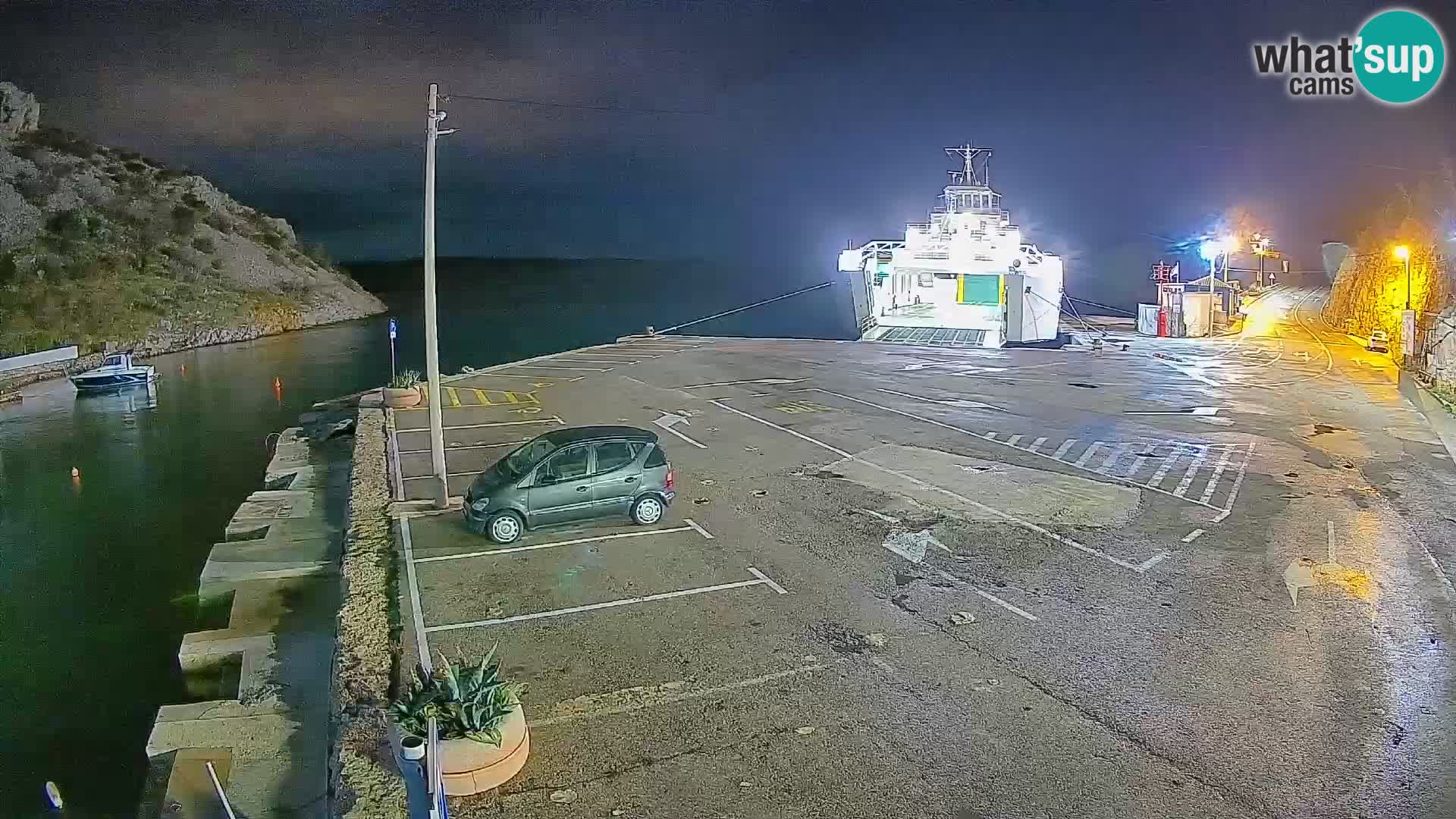 Webcam Fährhafen Prizna – zur Insel Pag