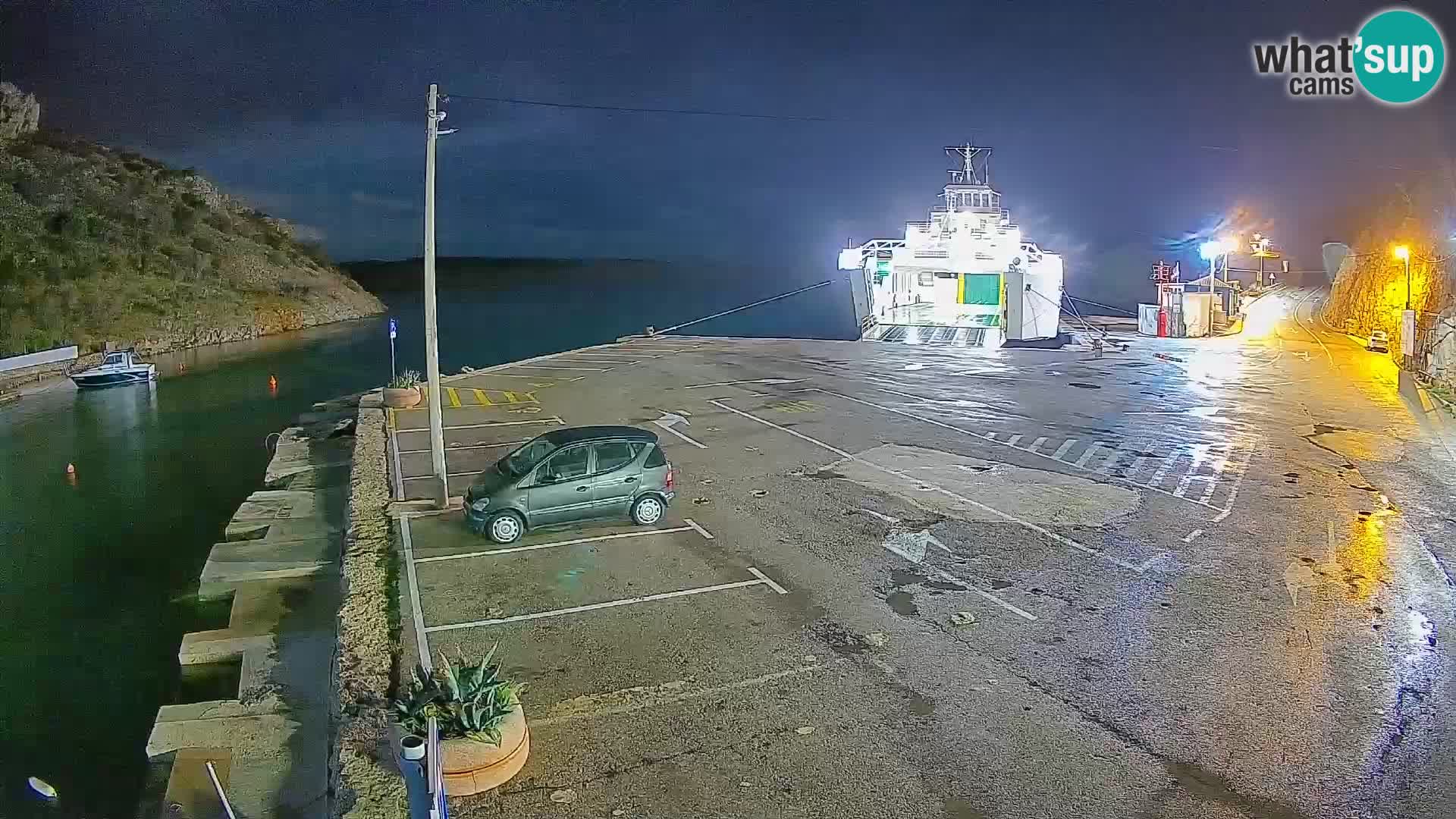 Webcam Fährhafen Prizna – zur Insel Pag