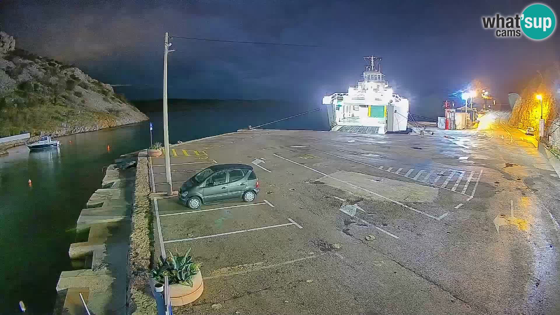 Webcam Fährhafen Prizna – zur Insel Pag