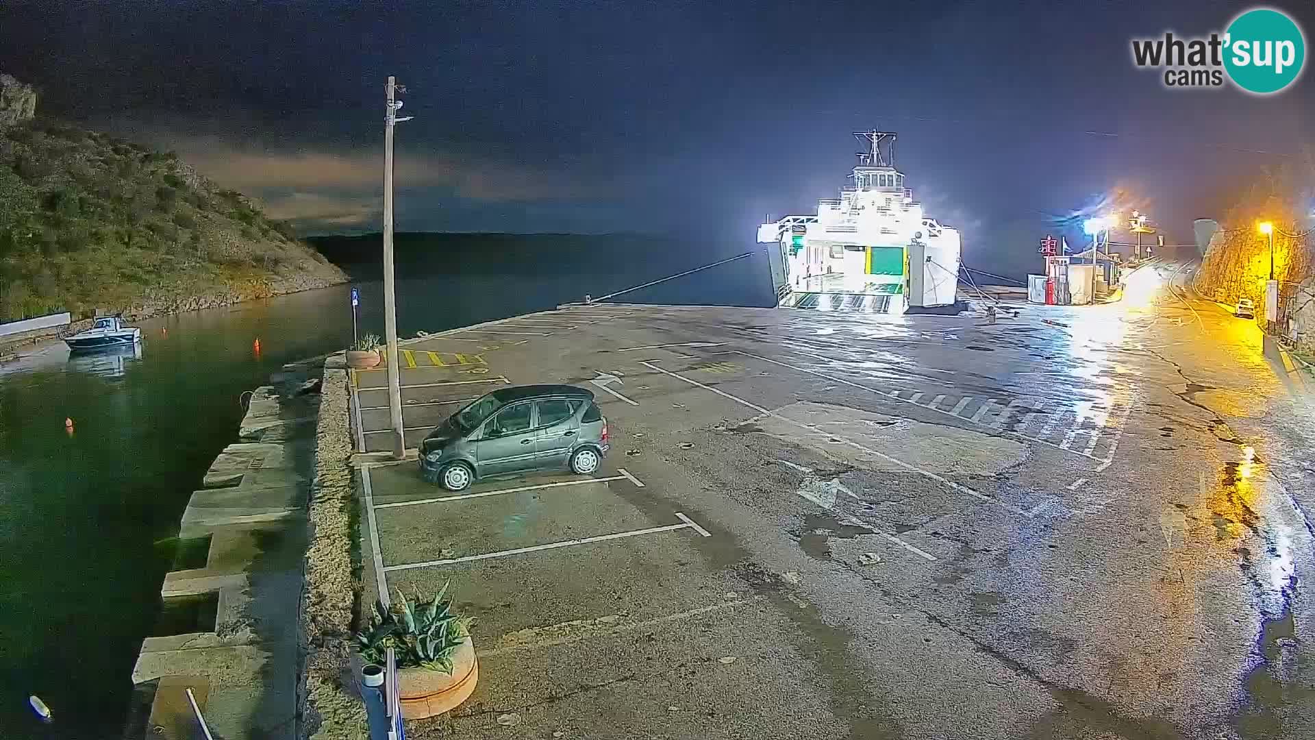 Webcam Fährhafen Prizna – zur Insel Pag