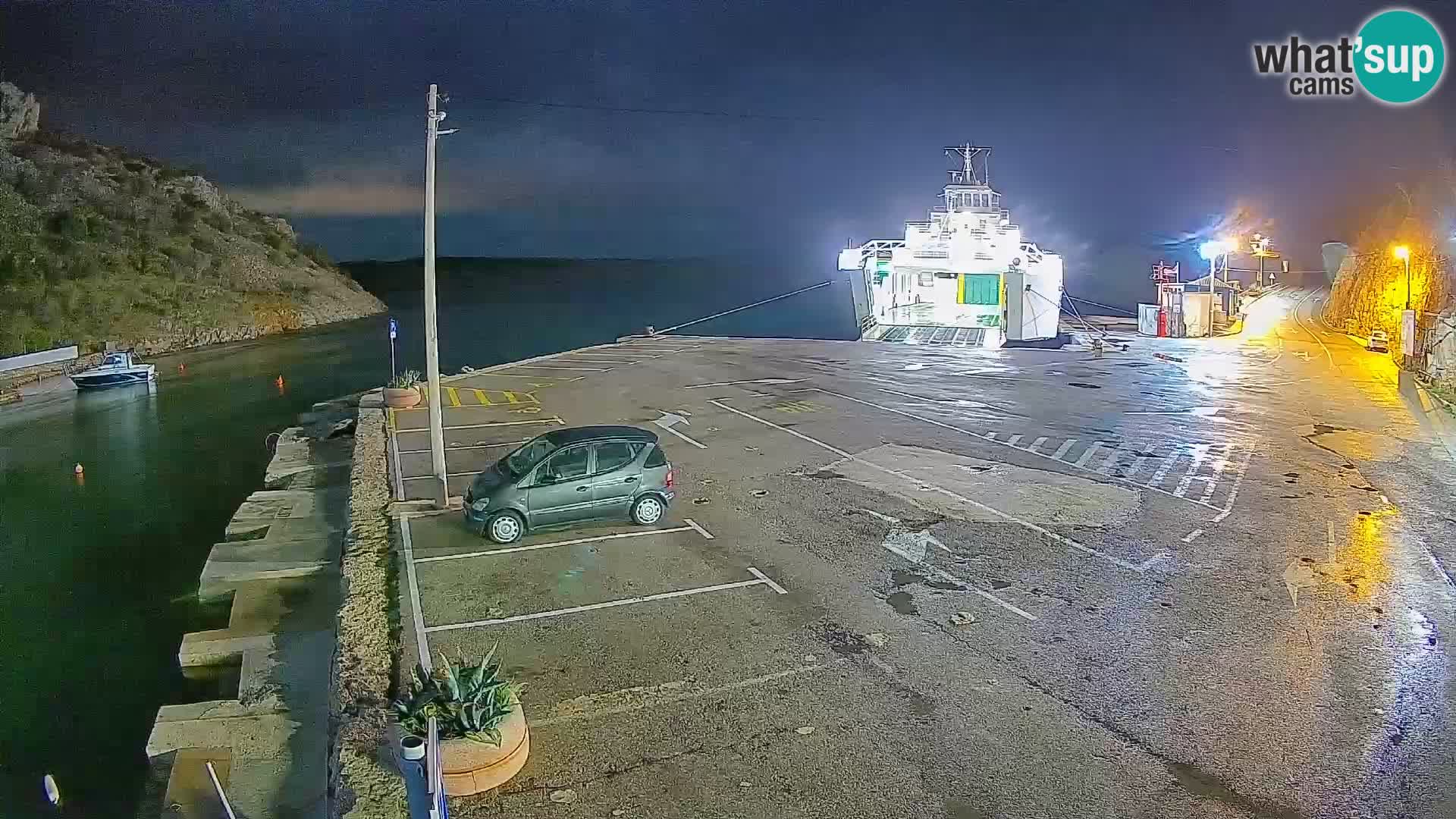 Webcam Fährhafen Prizna – zur Insel Pag