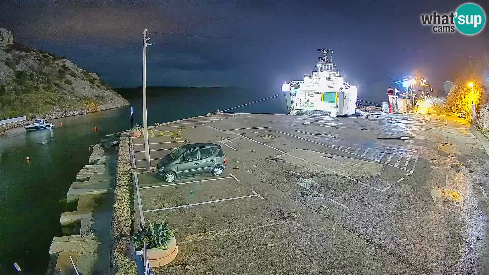 Webcam Fährhafen Prizna – zur Insel Pag