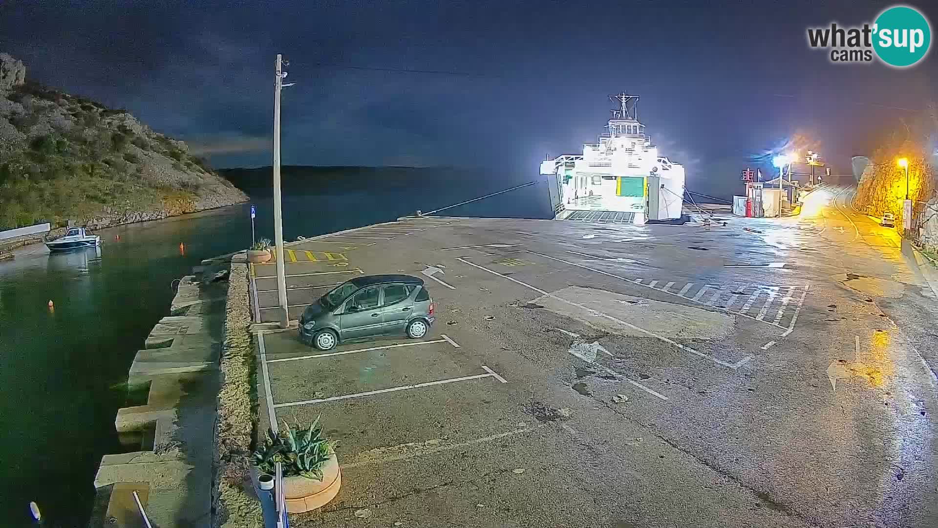 Webcam Fährhafen Prizna – zur Insel Pag