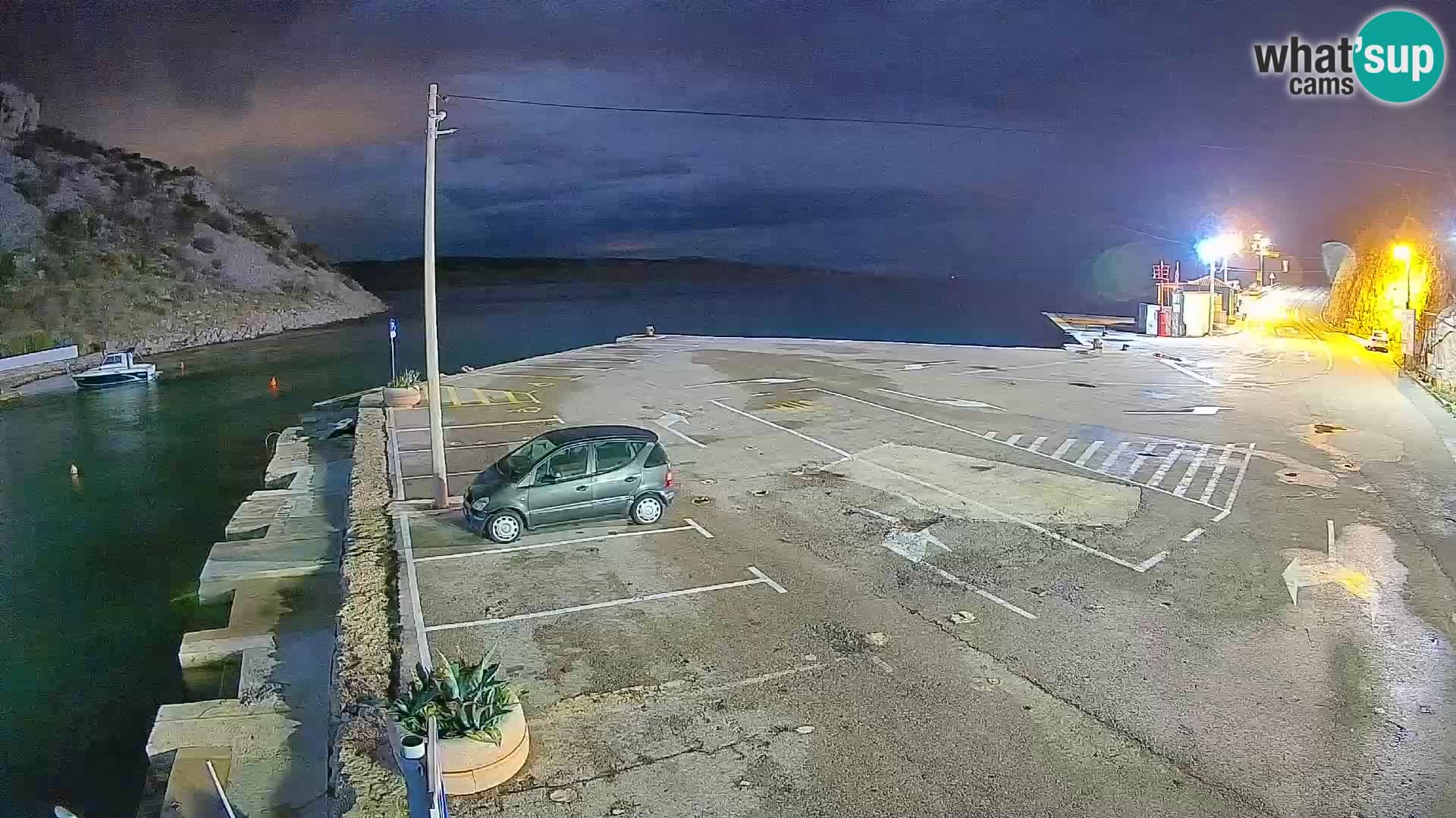 Webcam Prizna ferry port to Pag island