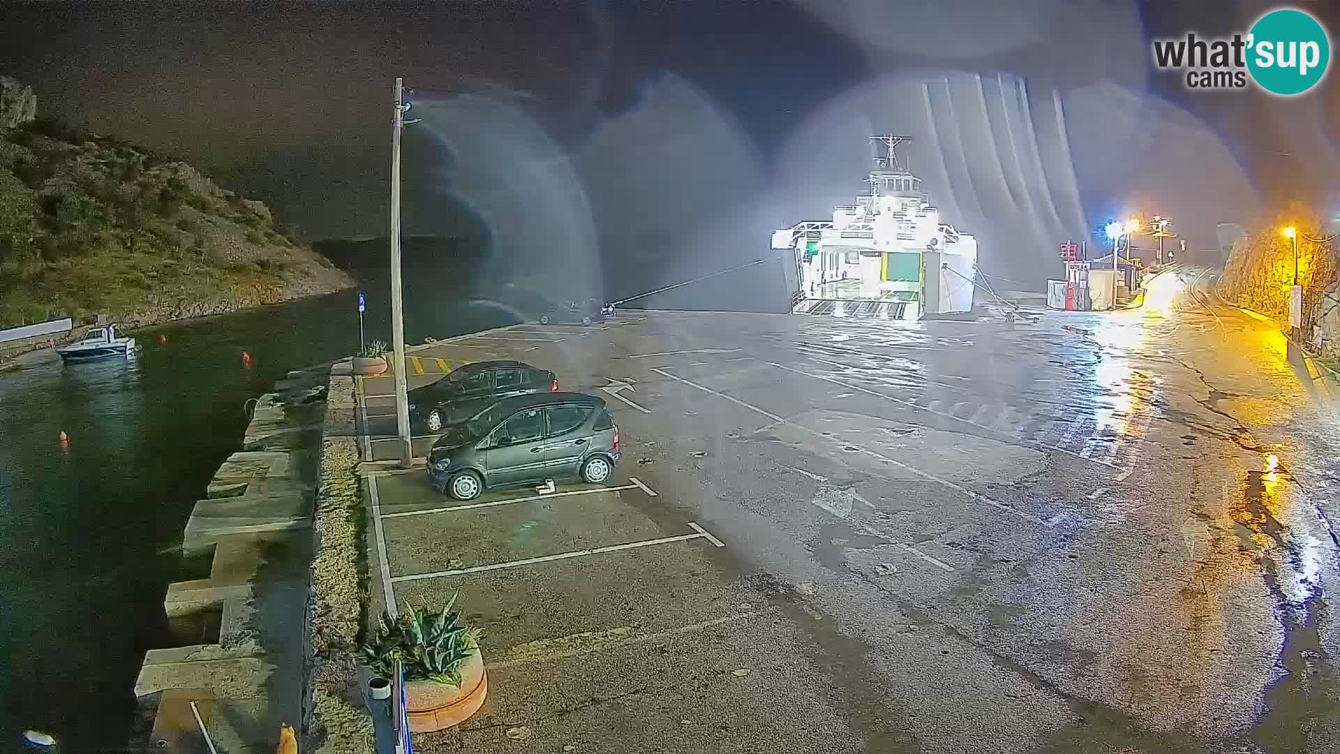 Webcam Fährhafen Prizna – zur Insel Pag