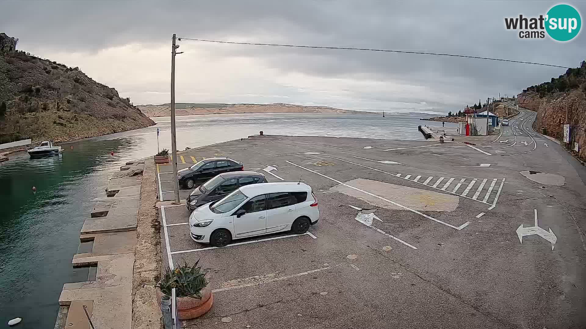 Webcam Fährhafen Prizna – zur Insel Pag