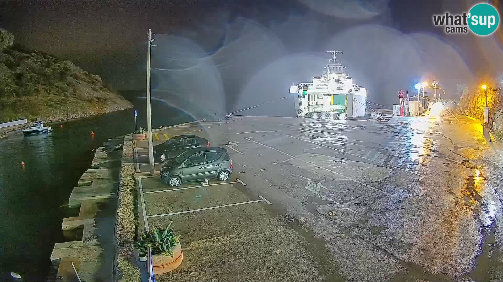 Webcam Fährhafen Prizna – zur Insel Pag