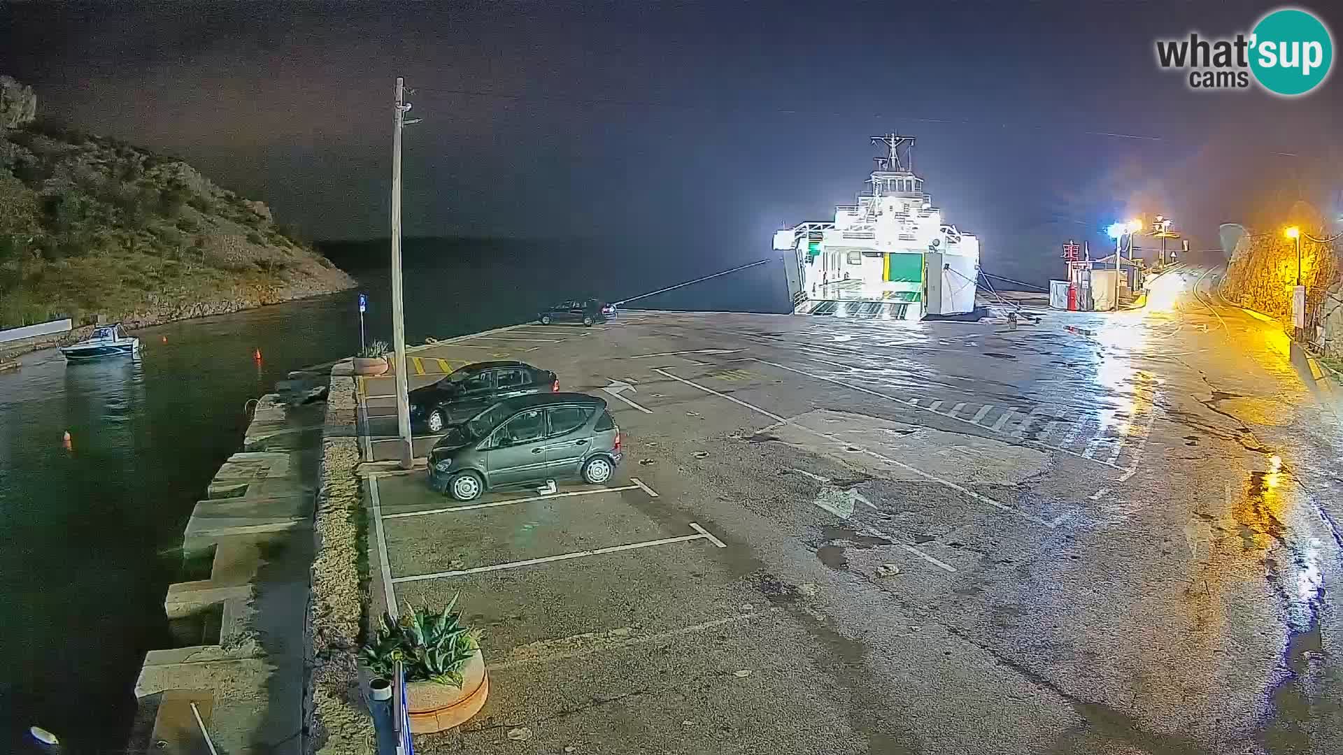 Webcam Prizna ferry port to Pag island