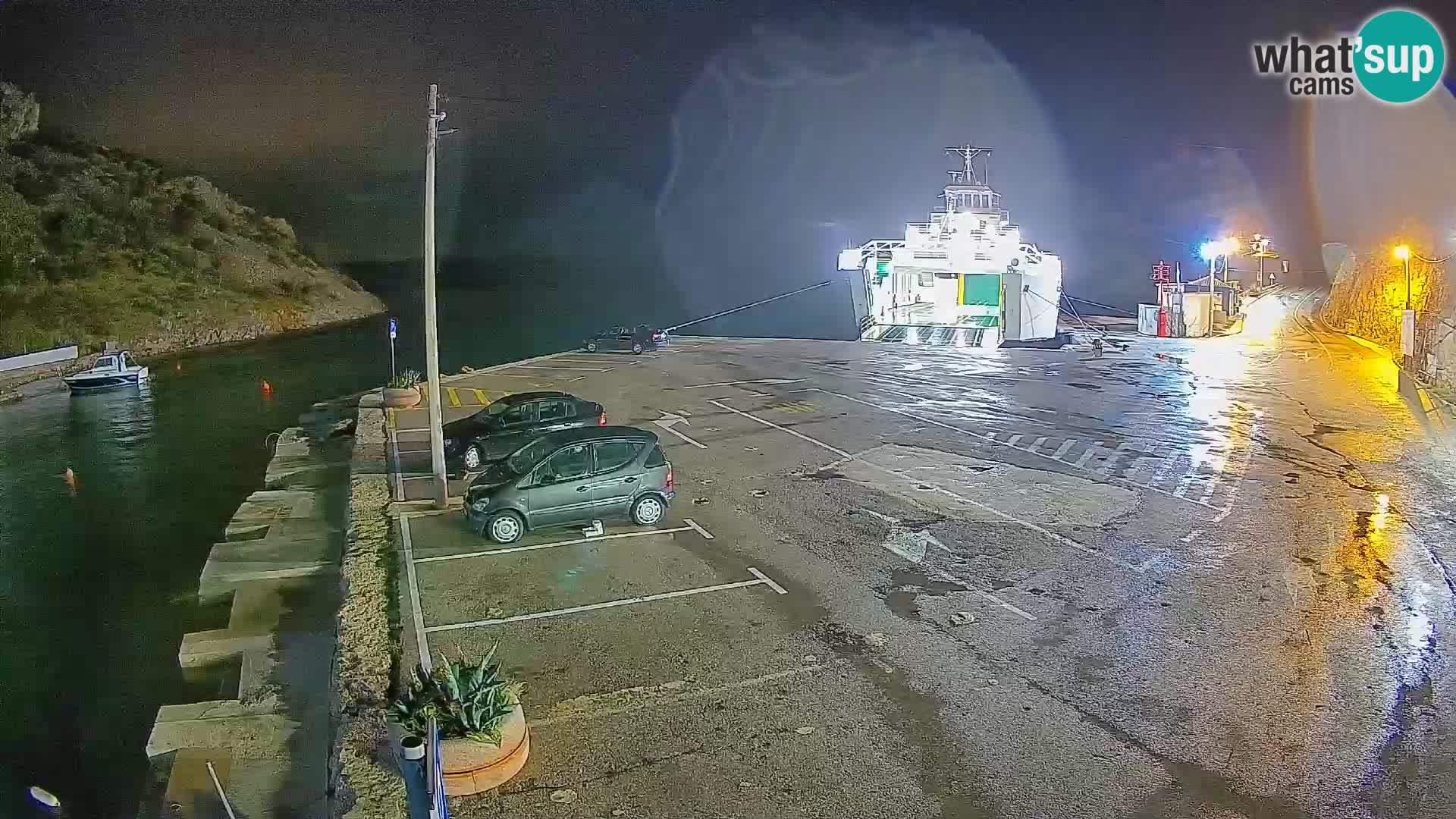 Webcam Fährhafen Prizna – zur Insel Pag